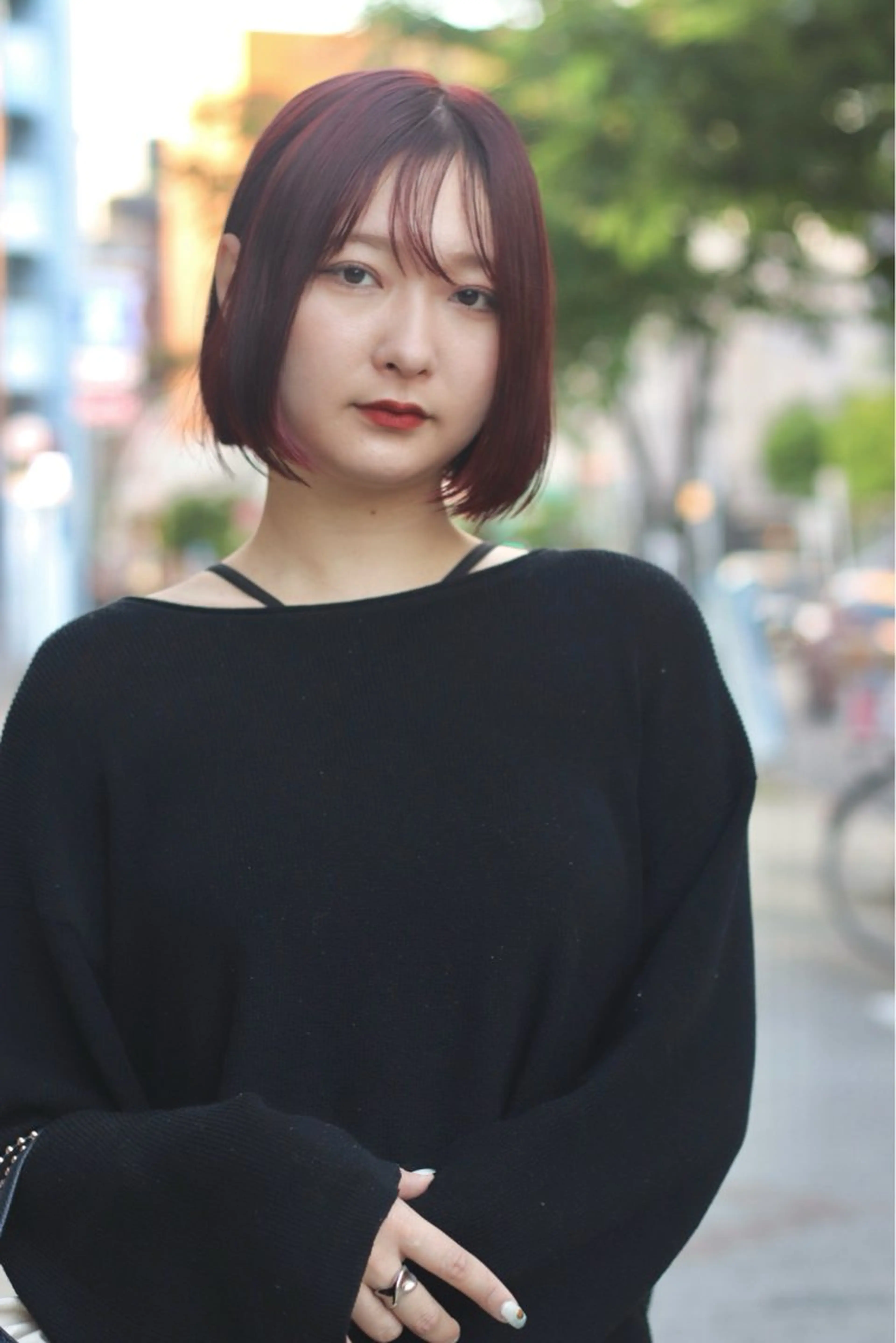 ミディアム カラー ブリーチ ブリーチなしカラー レッドカラー Joh/メンズカット /レイヤー/ブリーチのヘアスタイル