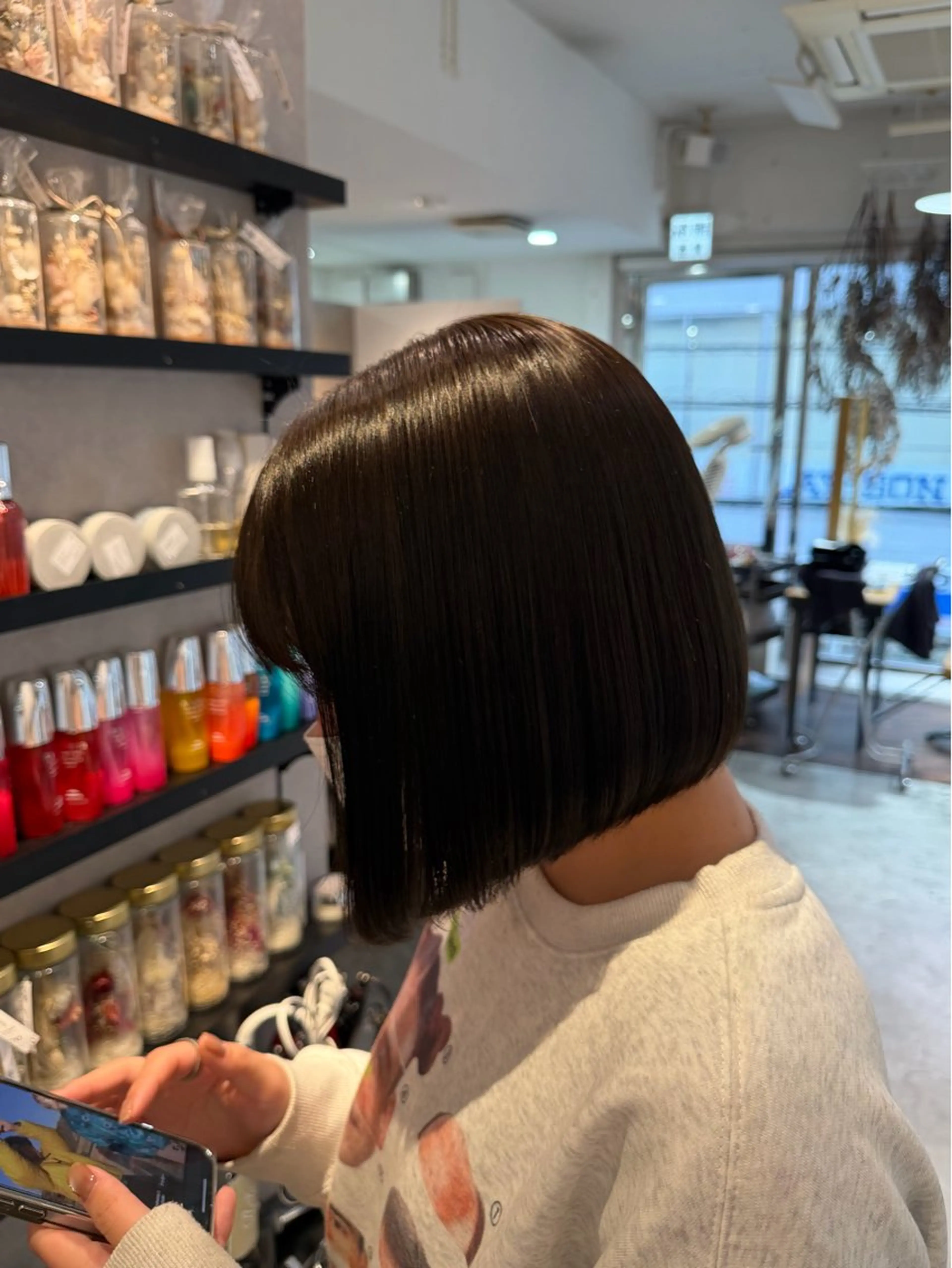 ショート カラー 透明感カラー ボブ カット ヘアカラー 🦈AKARI🦈 髪質改善/韓国風のヘアスタイル