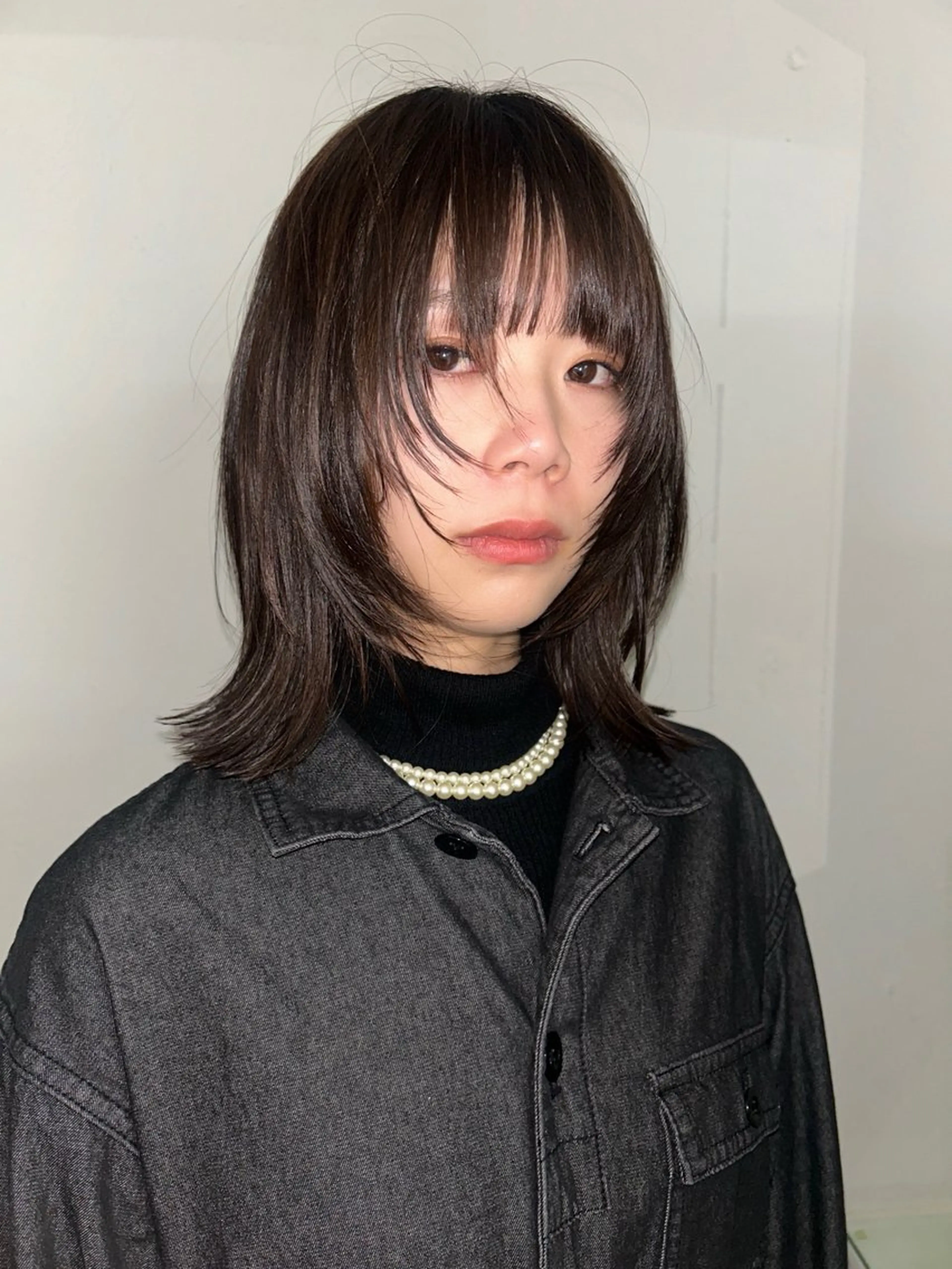 ミディアム カット hen所属・心斎橋/レイヤー/ ブリーチ/モエのヘアスタイル