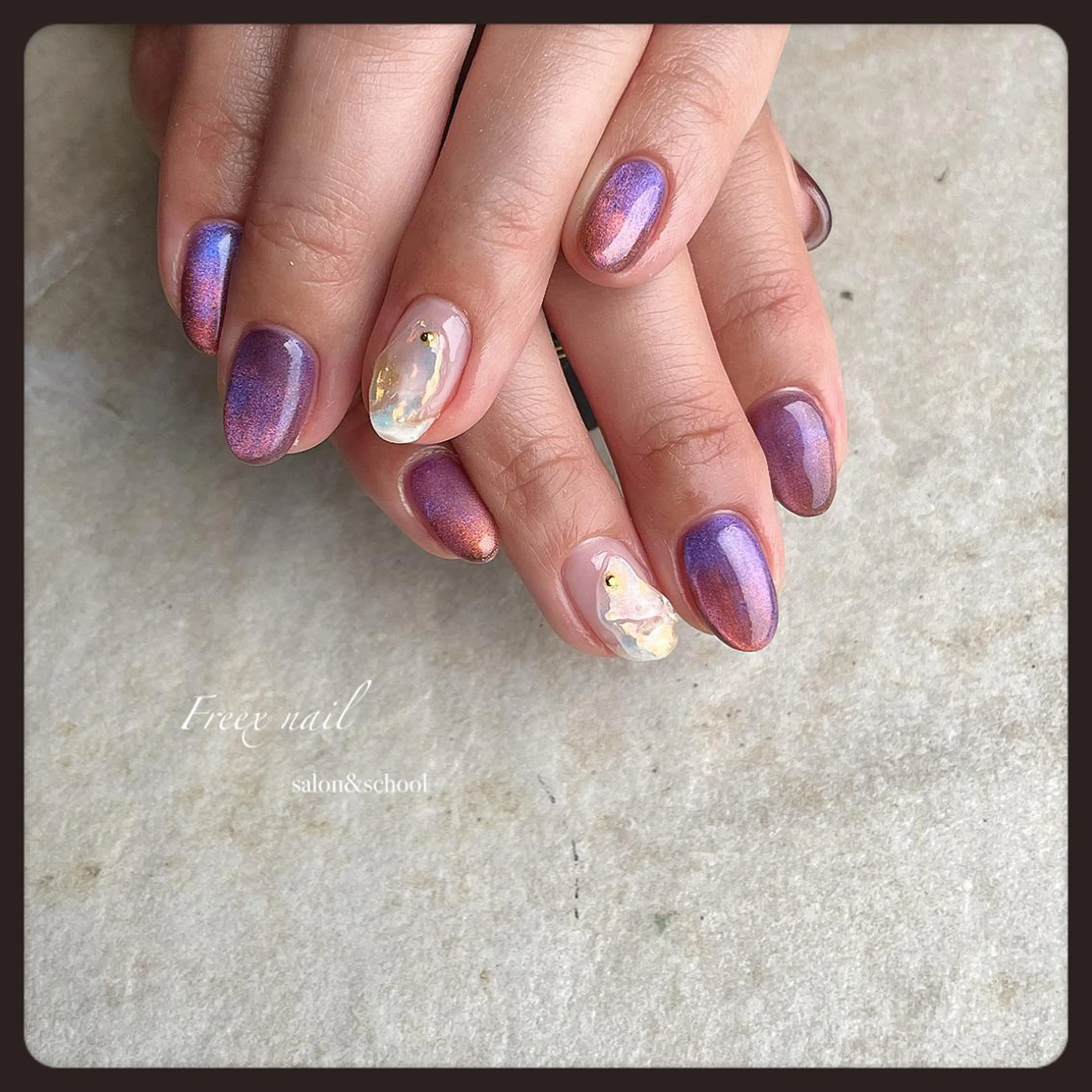 ネイル マグネットネイル ハンドネイル ハンドケア Freex nail所属・freex nail /ニュアンス/個性派のネイルデザイン