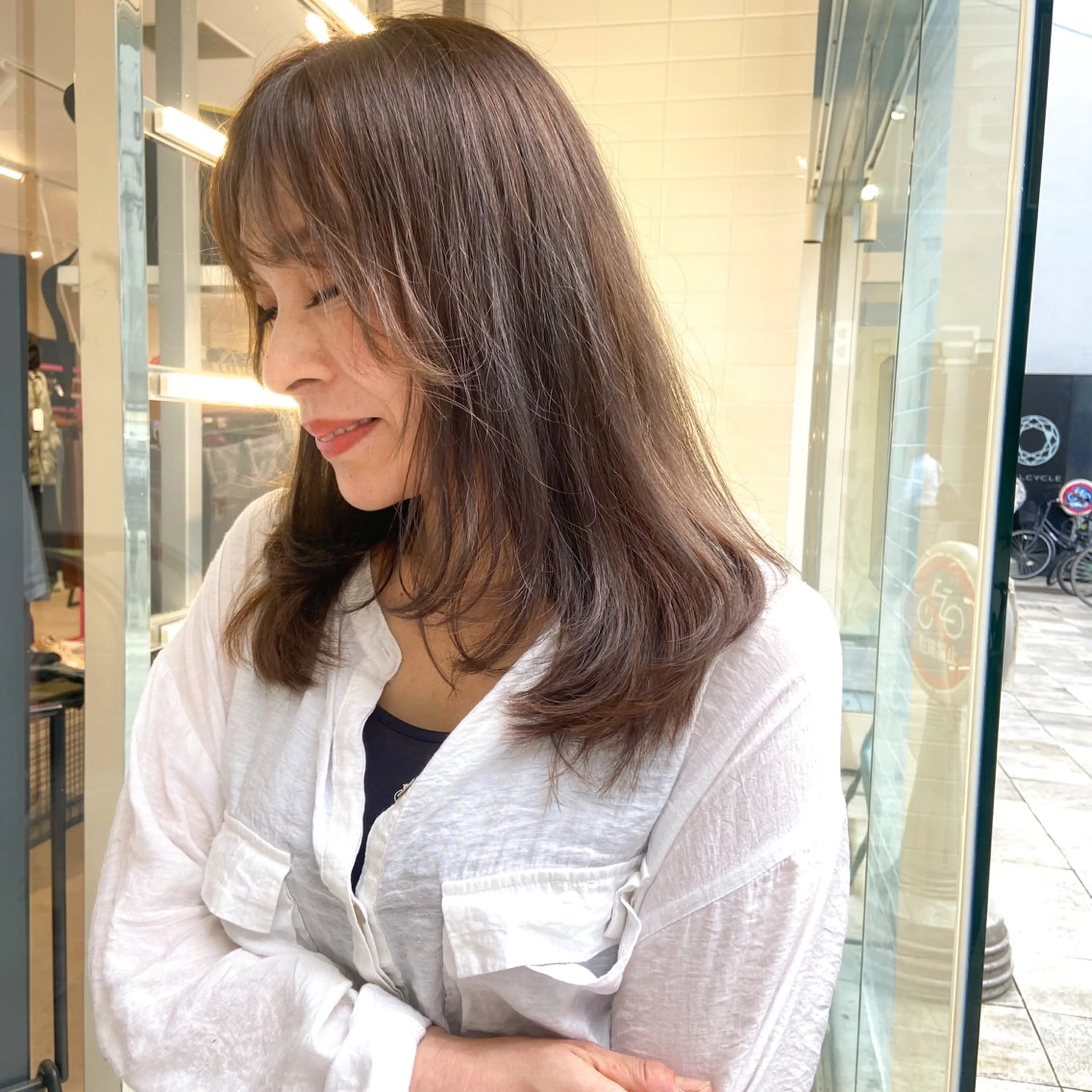 ミディアム カラー パーマ ヘアアレンジ 🌼memoto 東三国店🌼のマツエク・マツパデザイン