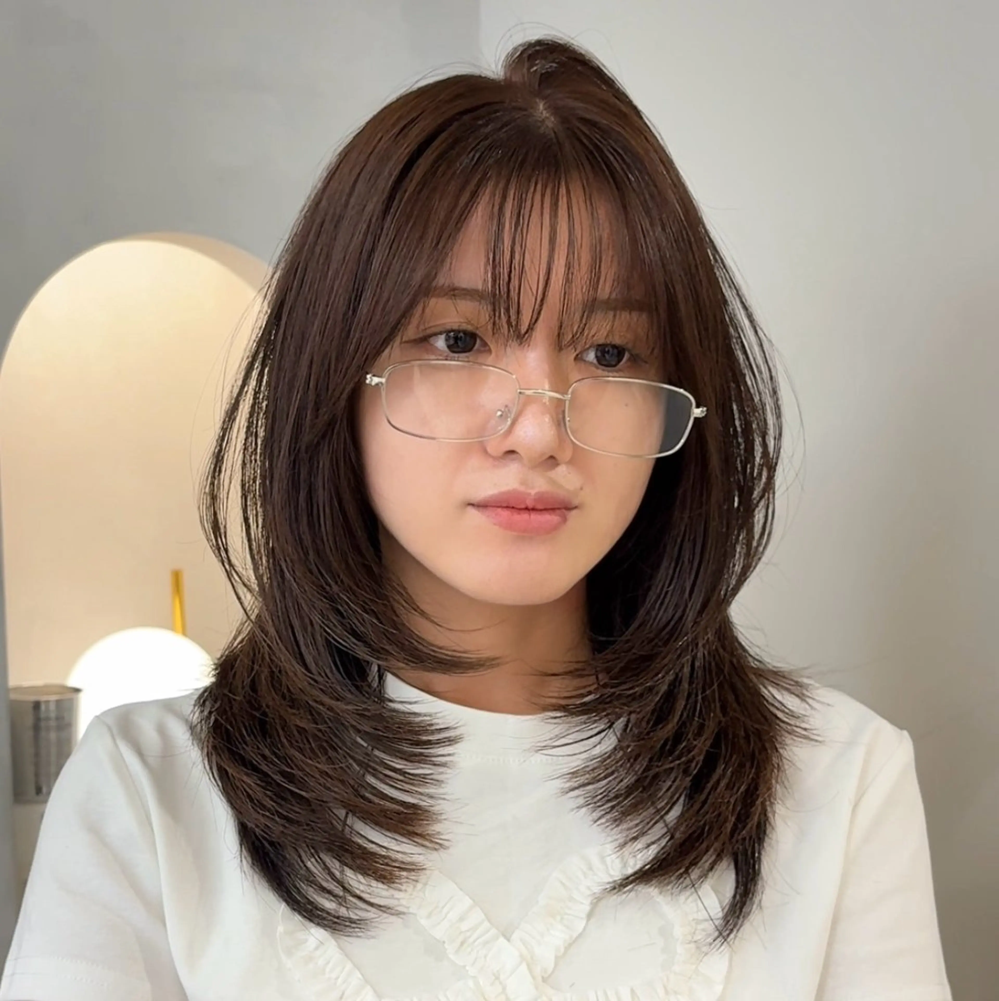 ミディアム カラー カット ヘアカラー 💖韓国風💖 レイヤー/LISAのヘアスタイル