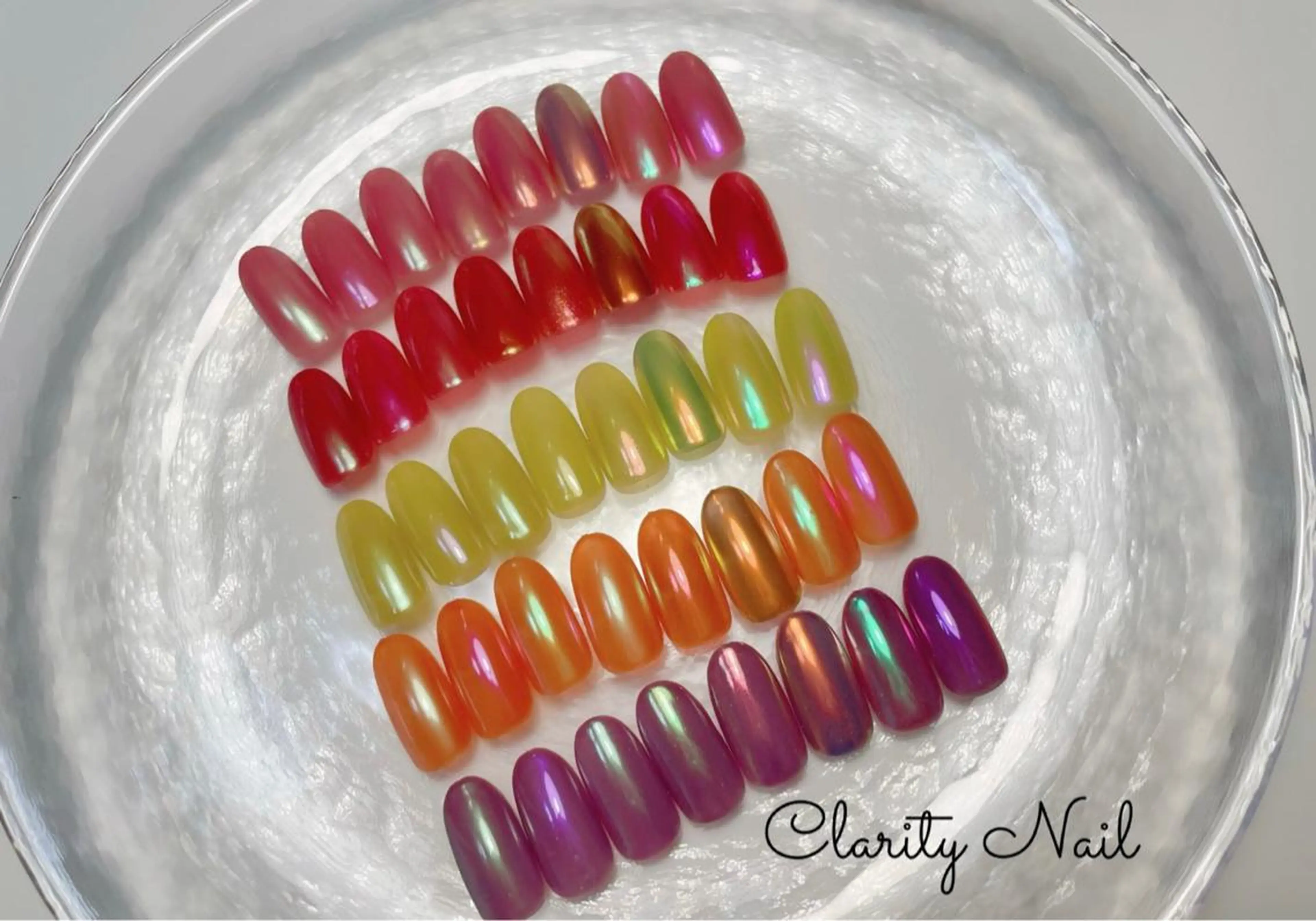 ネイル オーロラネイル ワンカラーネイル ハンドネイル Clarity Nailのネイルデザイン