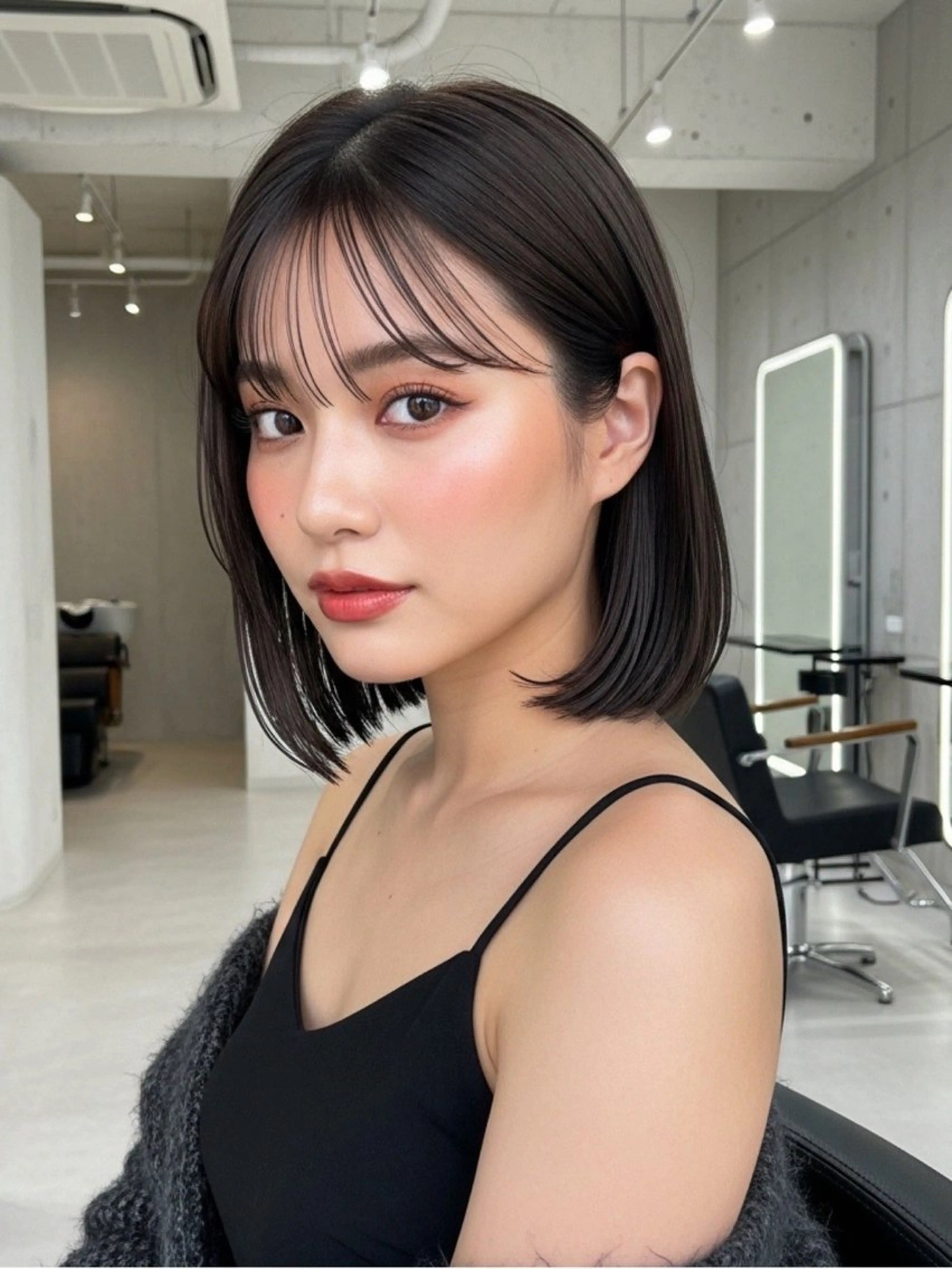 ミディアム 似合わせボブ✖️ 韓国レイヤー✨小関のヘアスタイル