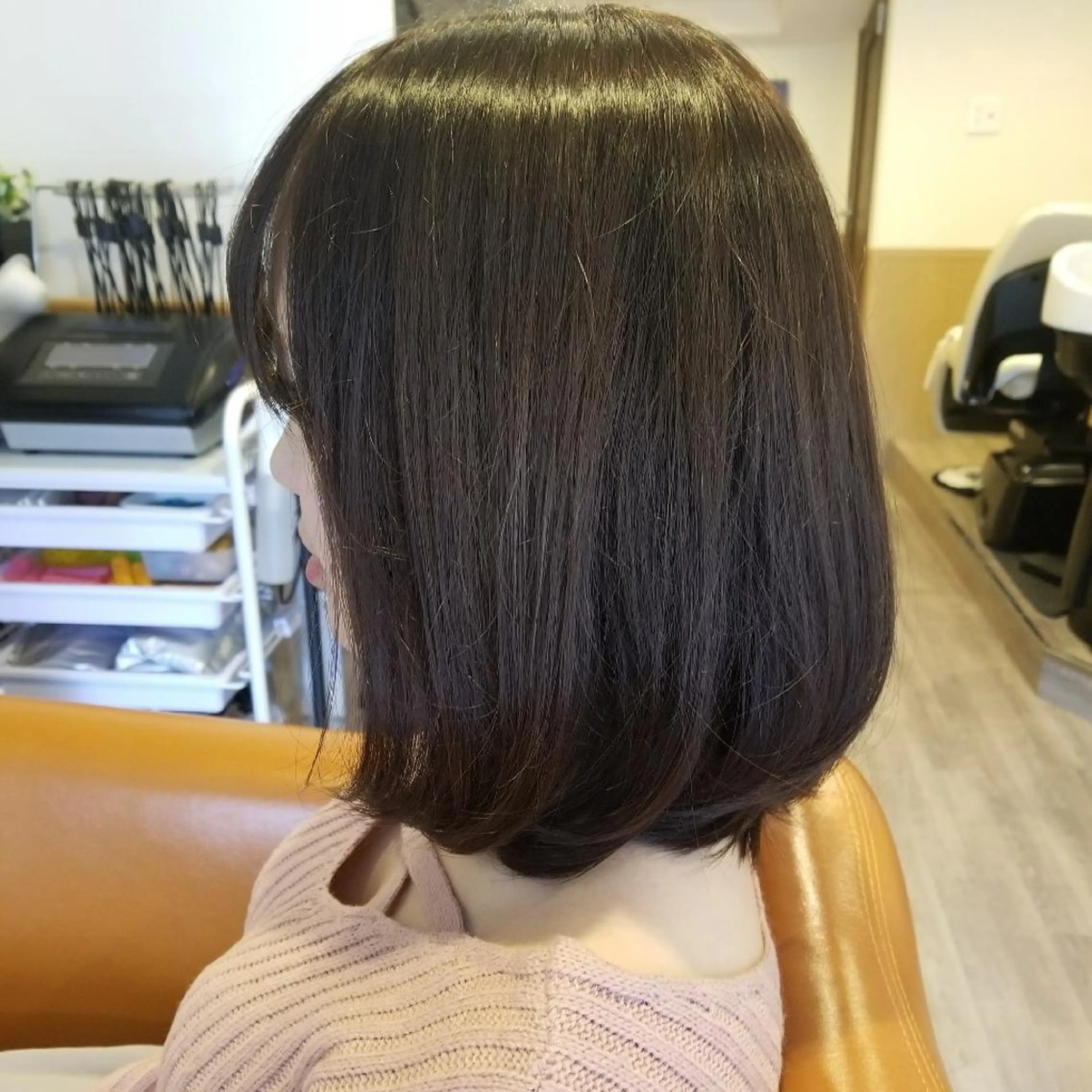 ミディアム カラー ボブ カット ヘアカラー 縮毛矯正 トリートメント spa hair  ark 富井直美のヘアスタイル