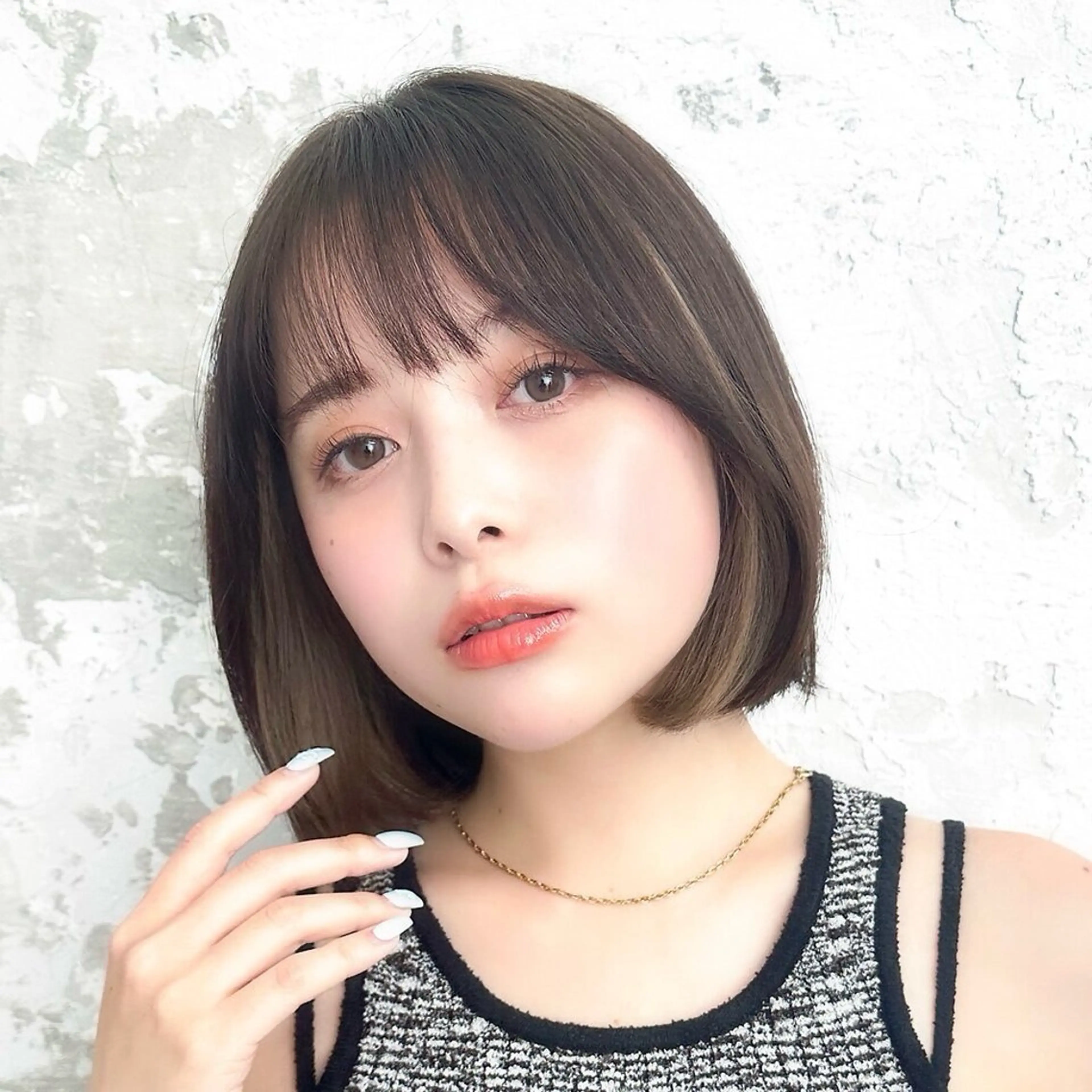 ミディアム カット ヘアカラー トリートメント 🎀MOMO 🎀のヘアスタイル