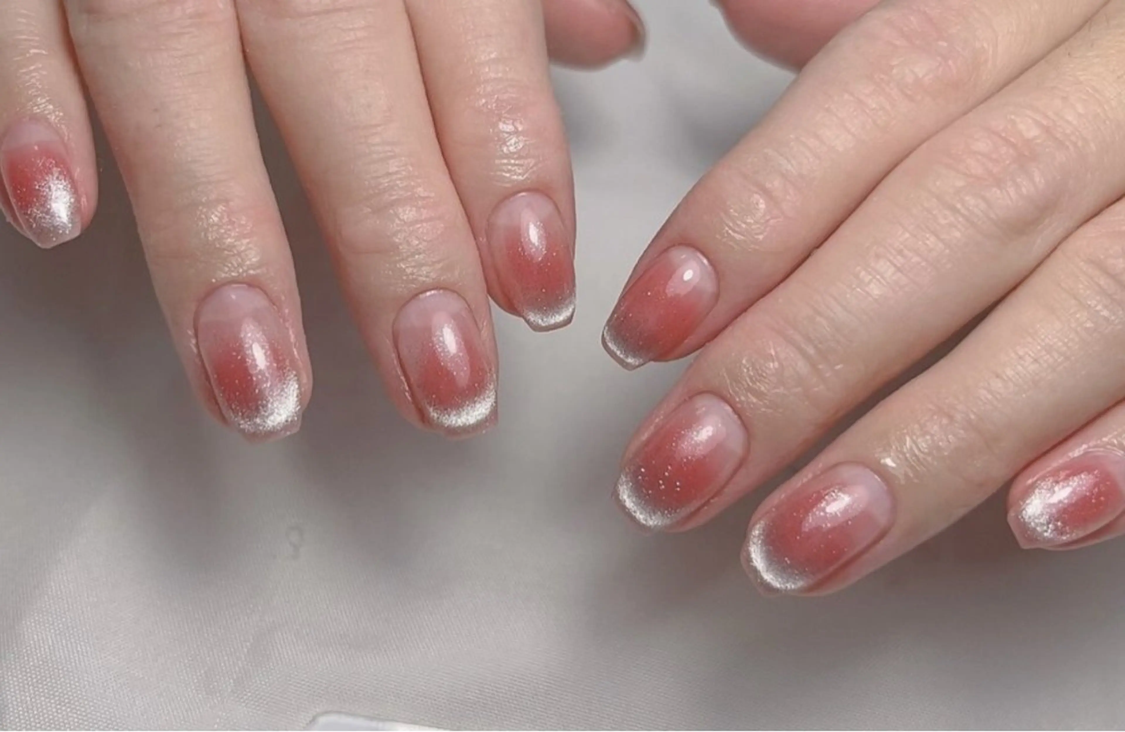 ネイル アートネイル フレンチネイル ジェルネイル グラデーション 韓国ネイル 村中 ハナのネイルデザイン