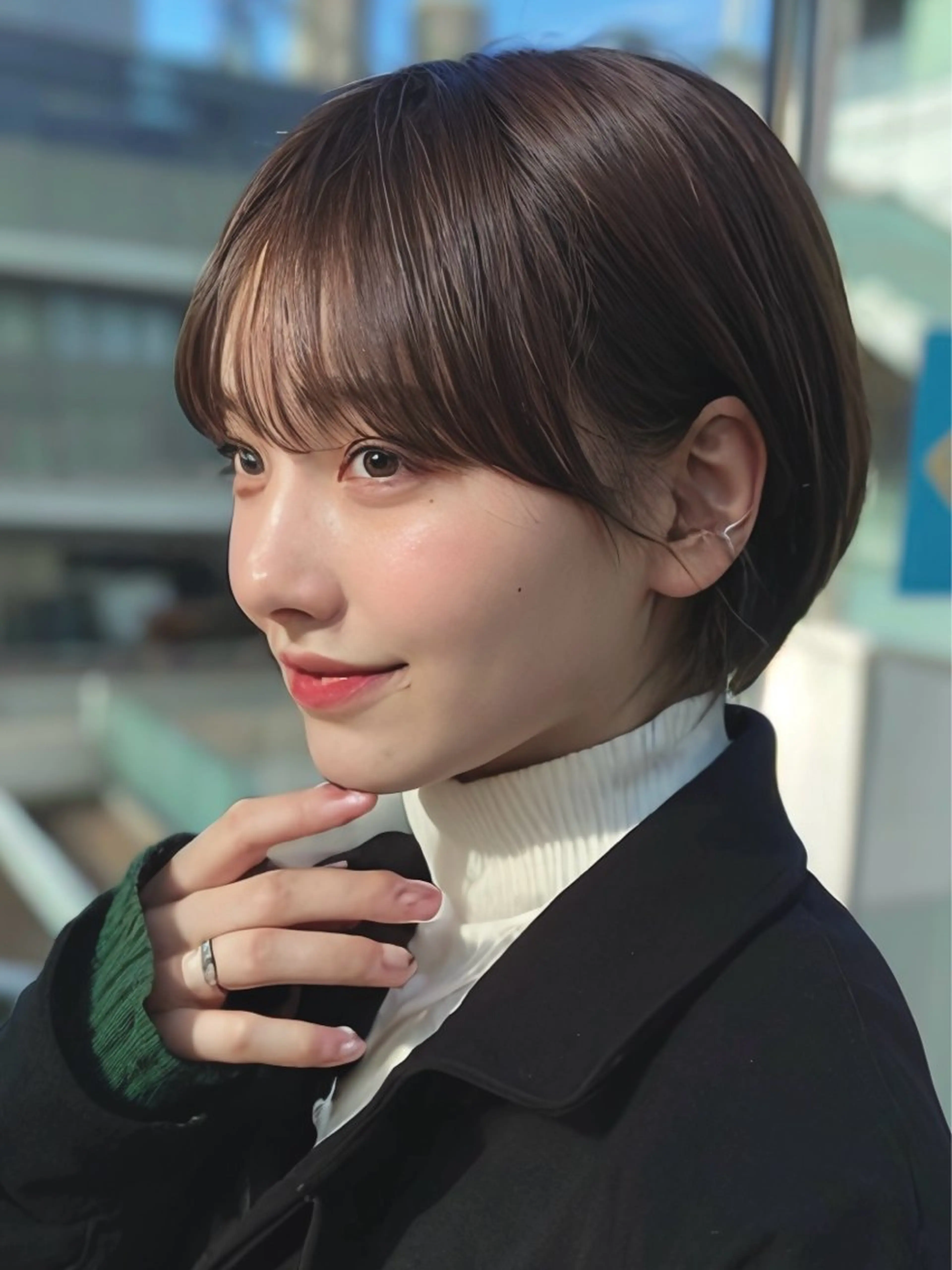 ショート カラー カット ヘアカラー トリートメント 女性が憧れる ショート/角田愛和のヘアスタイル