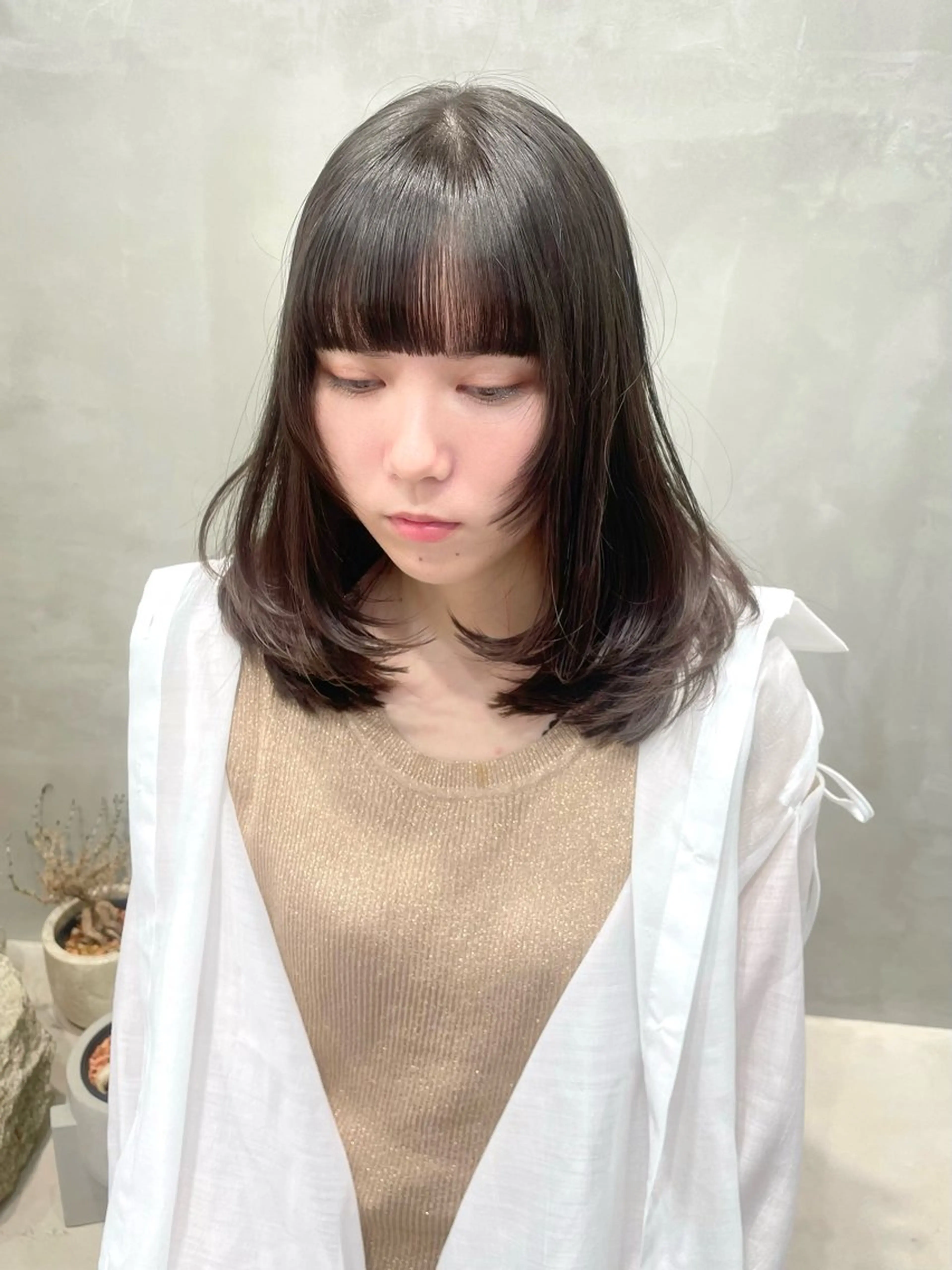 ミディアム レイヤーカット カノン/アニオタ🧡 暖色/酸性ストレートのヘアスタイル