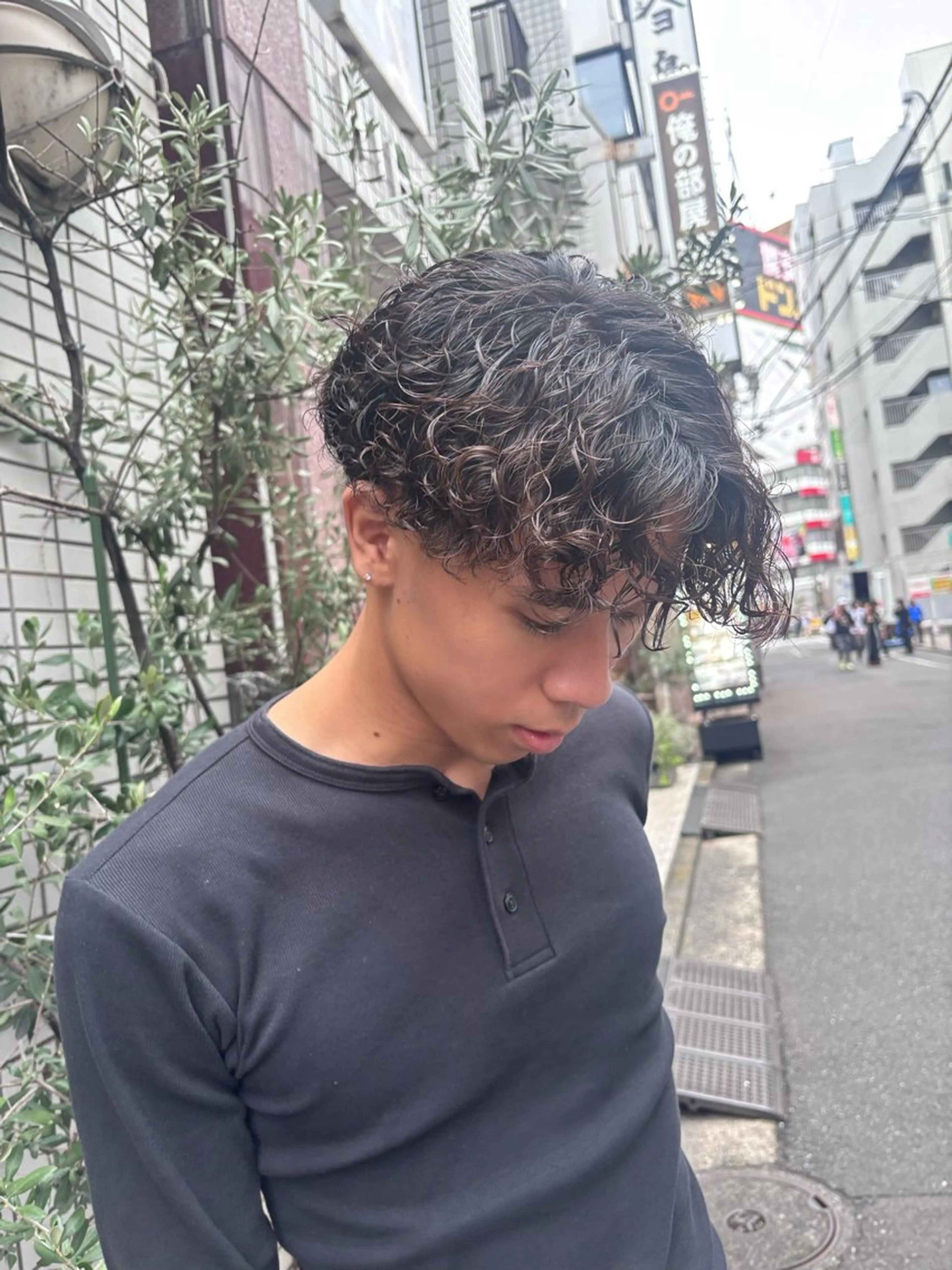 パーマ メンズ メンズパーマ ボブ/メンズ/パーマ /Tamakiのヘアスタイル