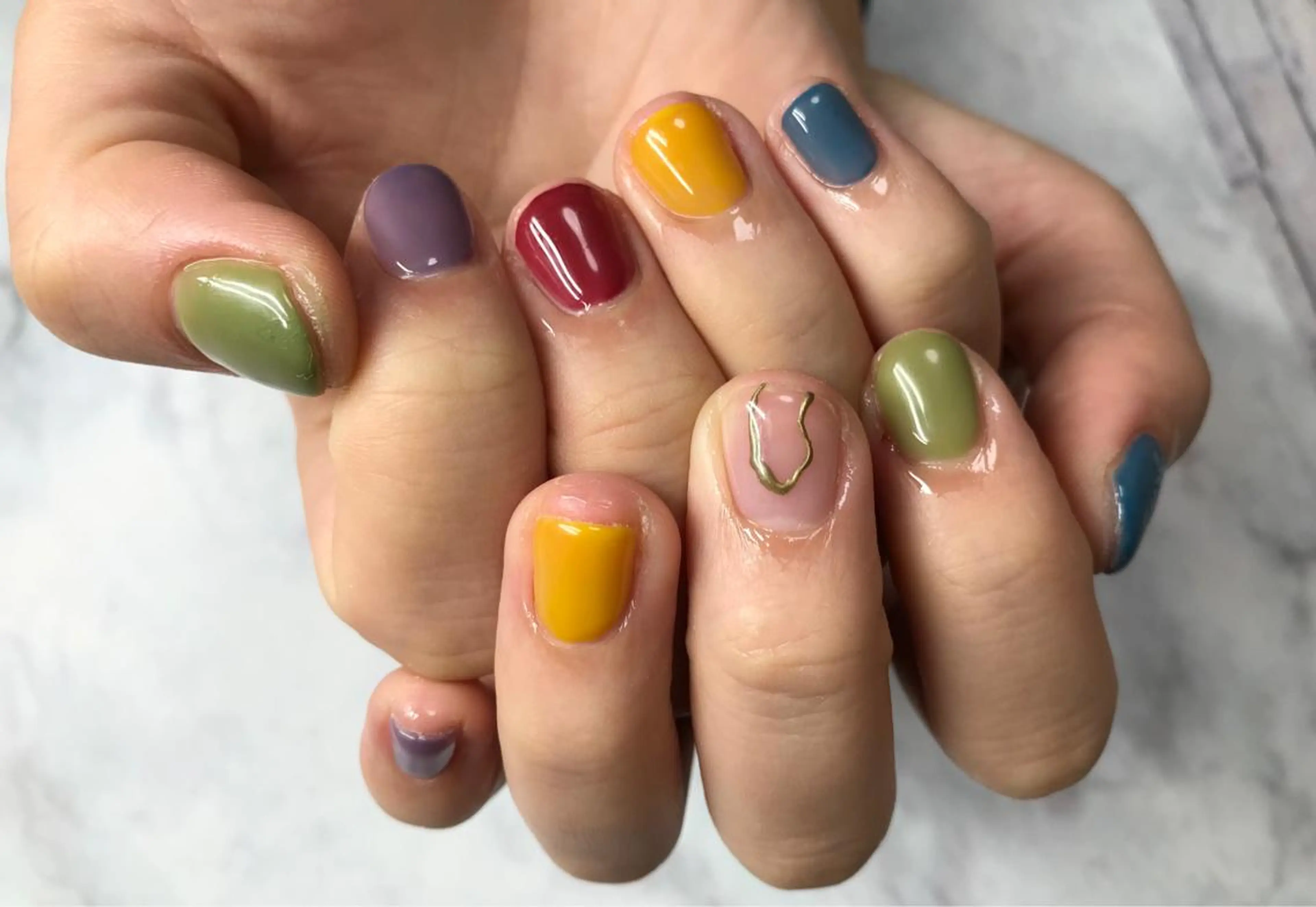 ネイル ハンドネイル Mana‪ ‪·͜· ❤︎‬のネイルデザイン