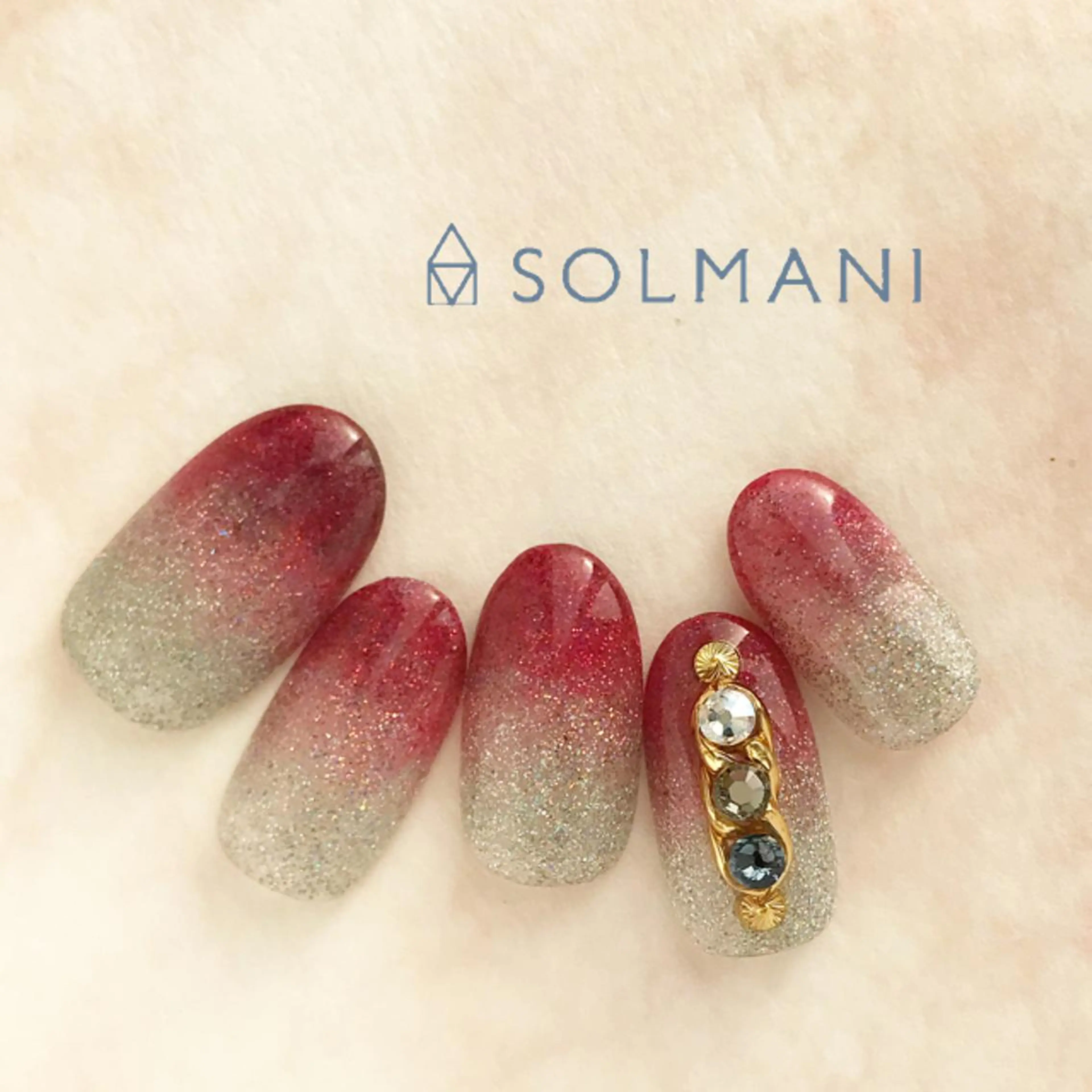 ネイル 成人式 SOLMANI 予約担当のネイルデザイン