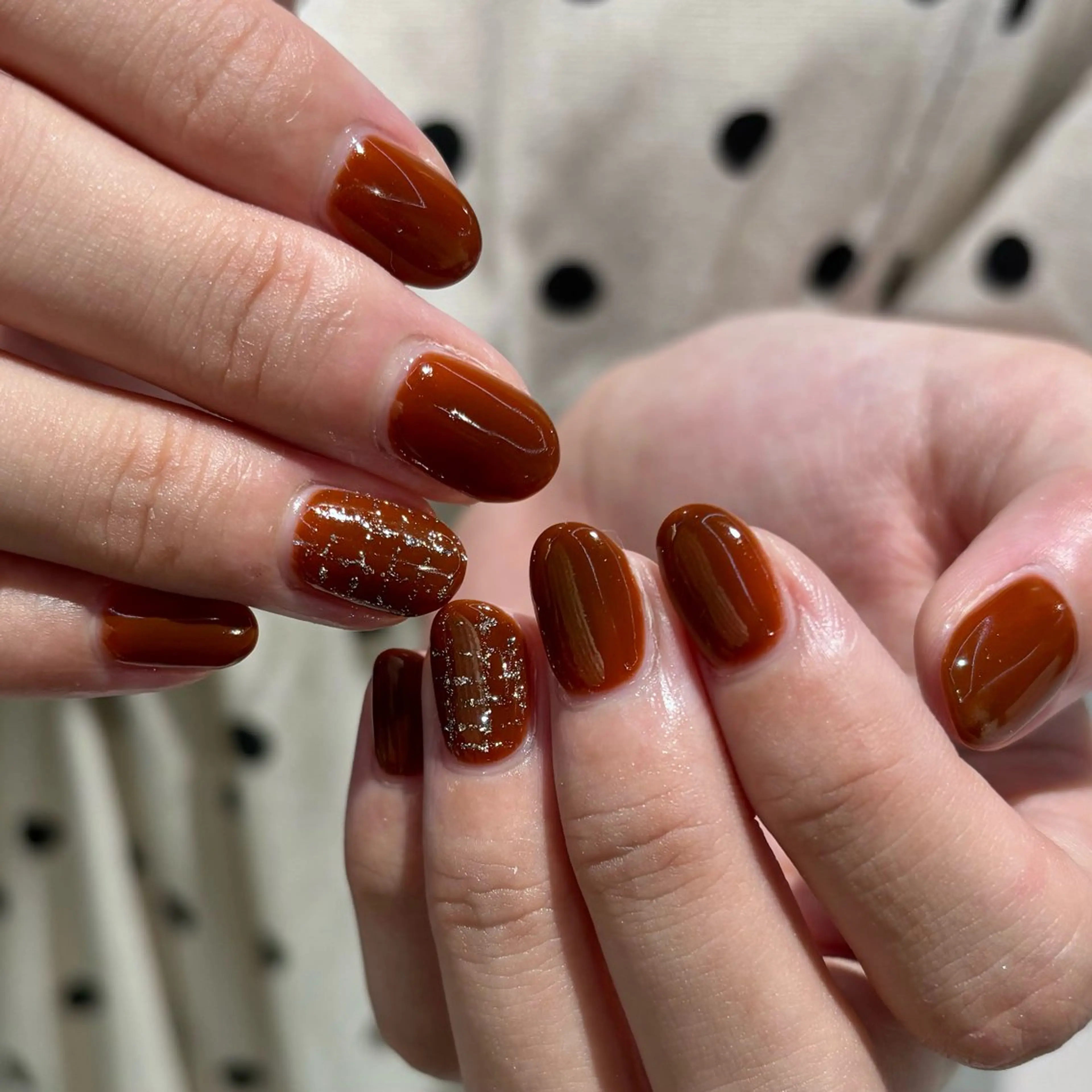 ネイル ブラウン CLALA Makoのネイルデザイン