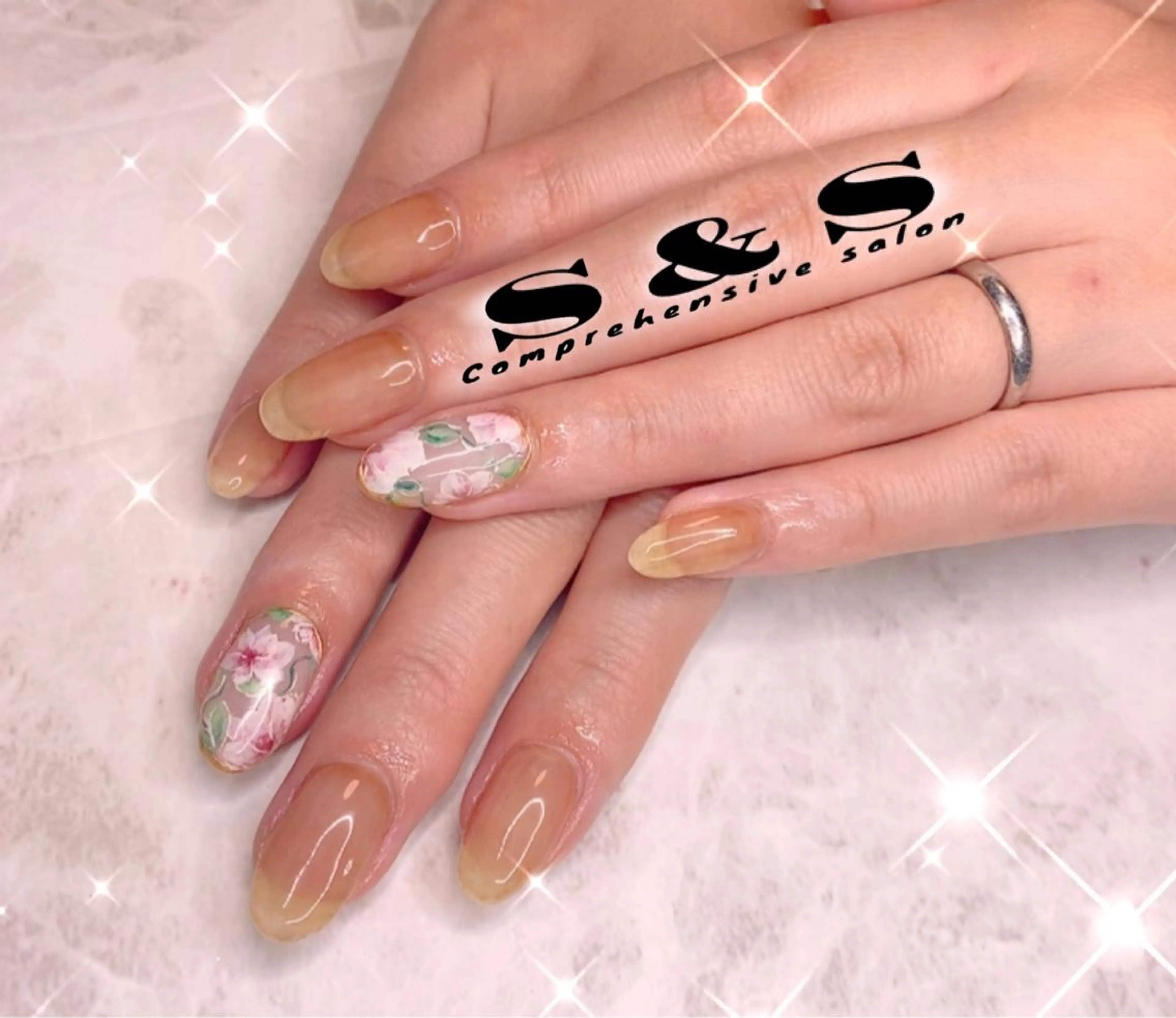 ネイル アートネイル 長さ出し メンズネイル 持ち込み スカルプネイル S&S 村田小百合のネイルデザイン