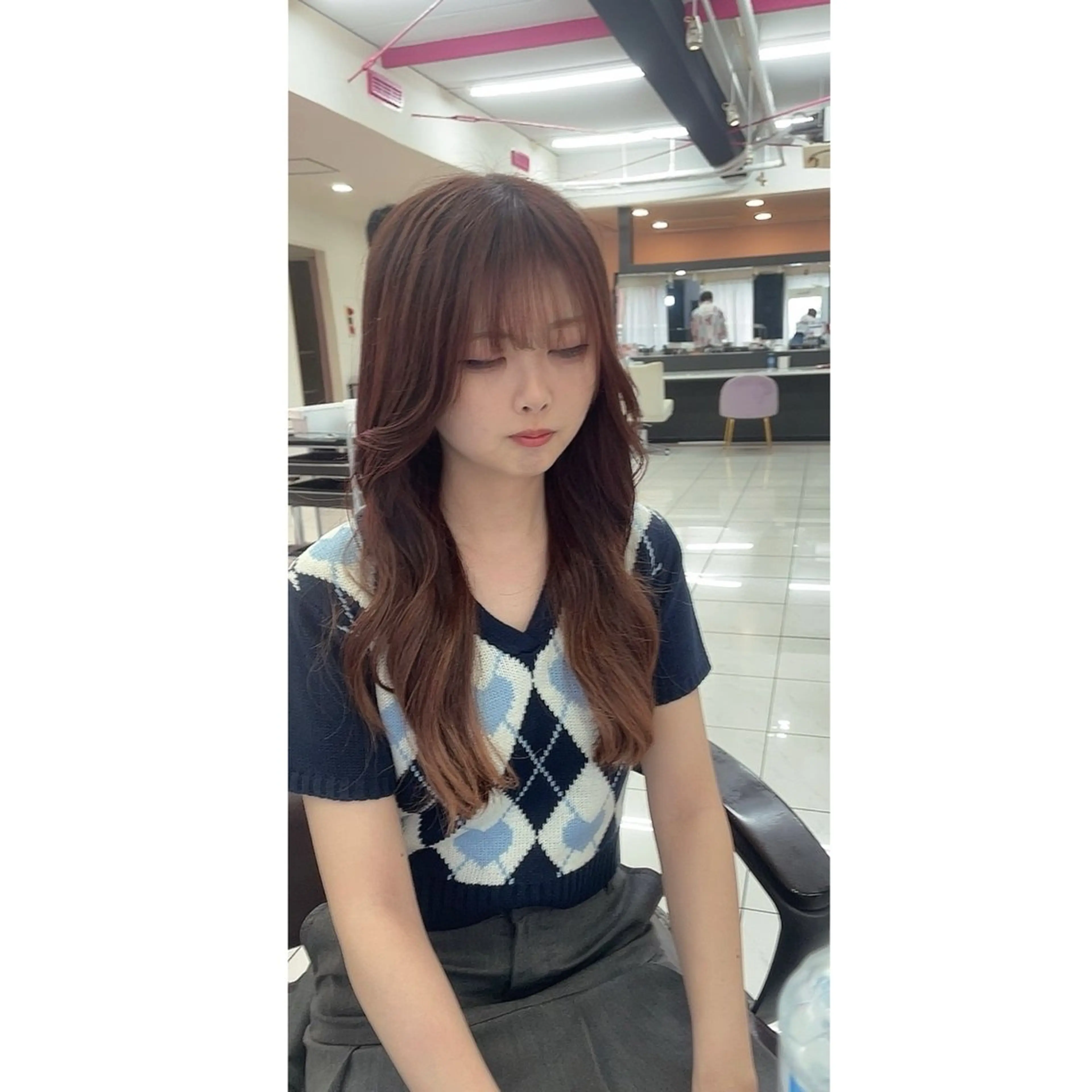 ロング カラー ヘアアレンジ シールエクステ バレイヤージュ ベージュカラー ブリーチ ケアブリーチ ヘアセット M. KURUMIのヘアスタイル