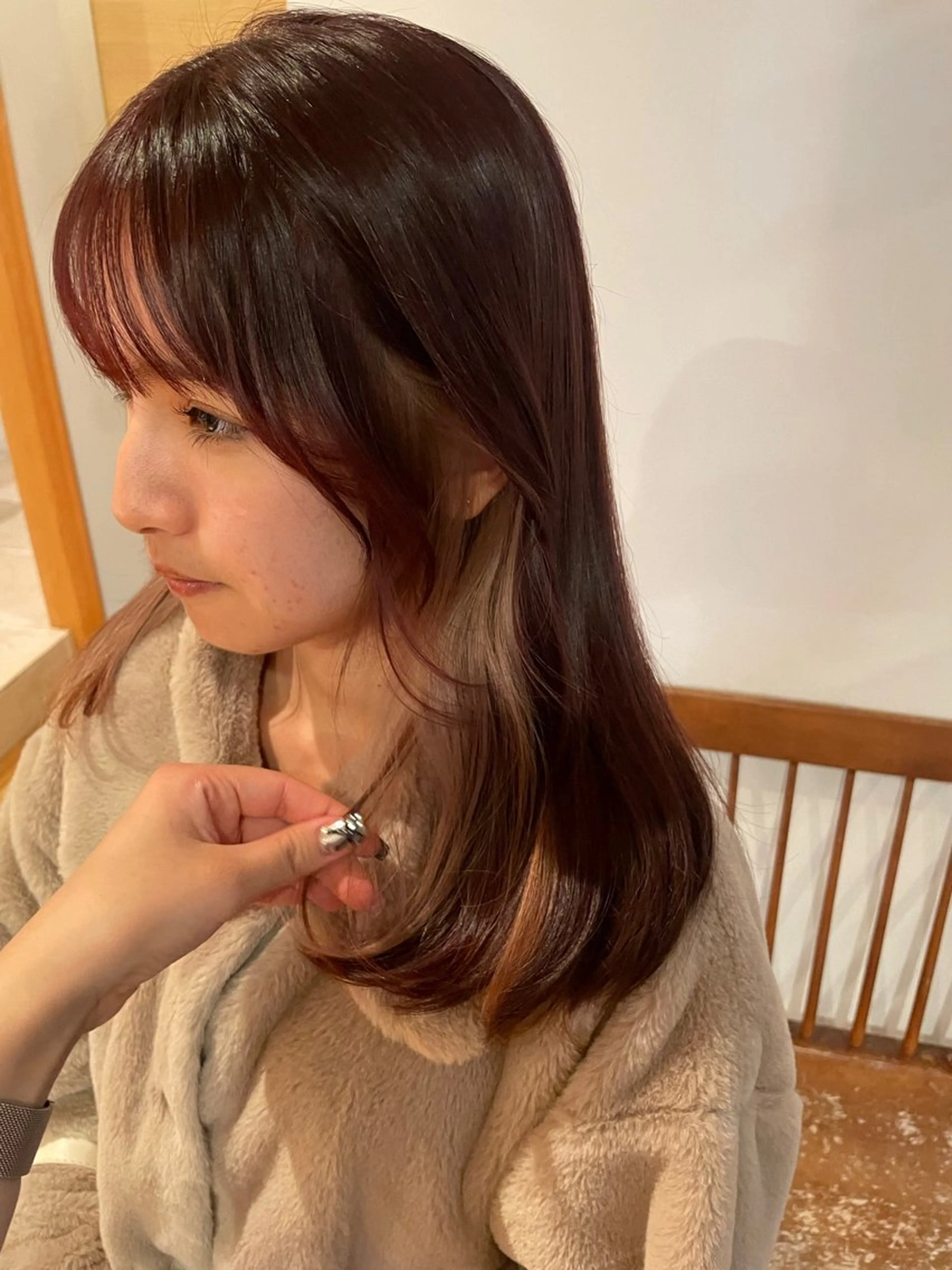 ミディアム レイヤー/顔周り/ 透明感/ののか💞のヘアスタイル