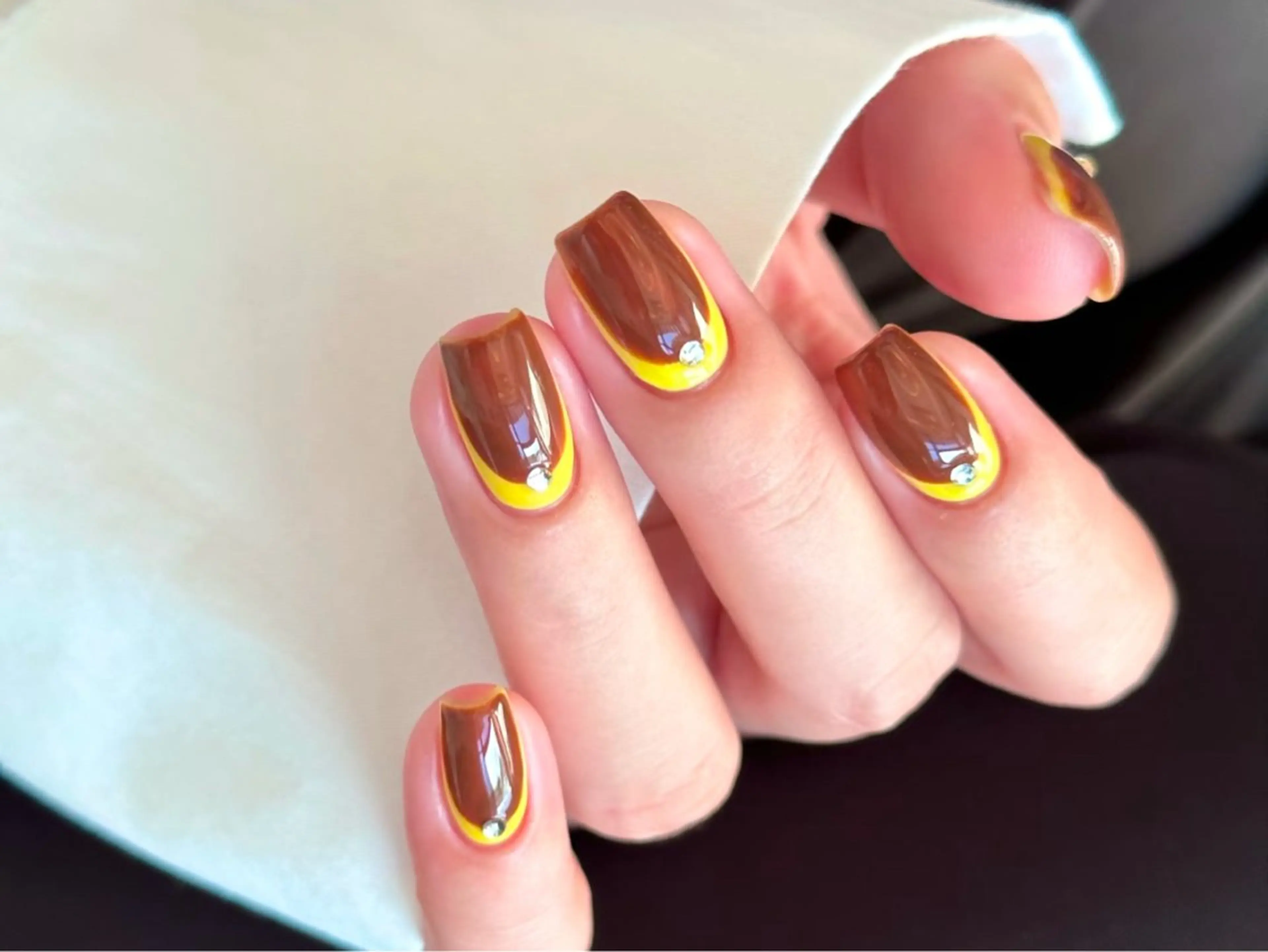 ネイル アートネイル オーロラネイル チークネイル フレンチネイル ガラスフレンチ ハンドネイル 🎀🎀YooLi Nail Salonのネイルデザイン