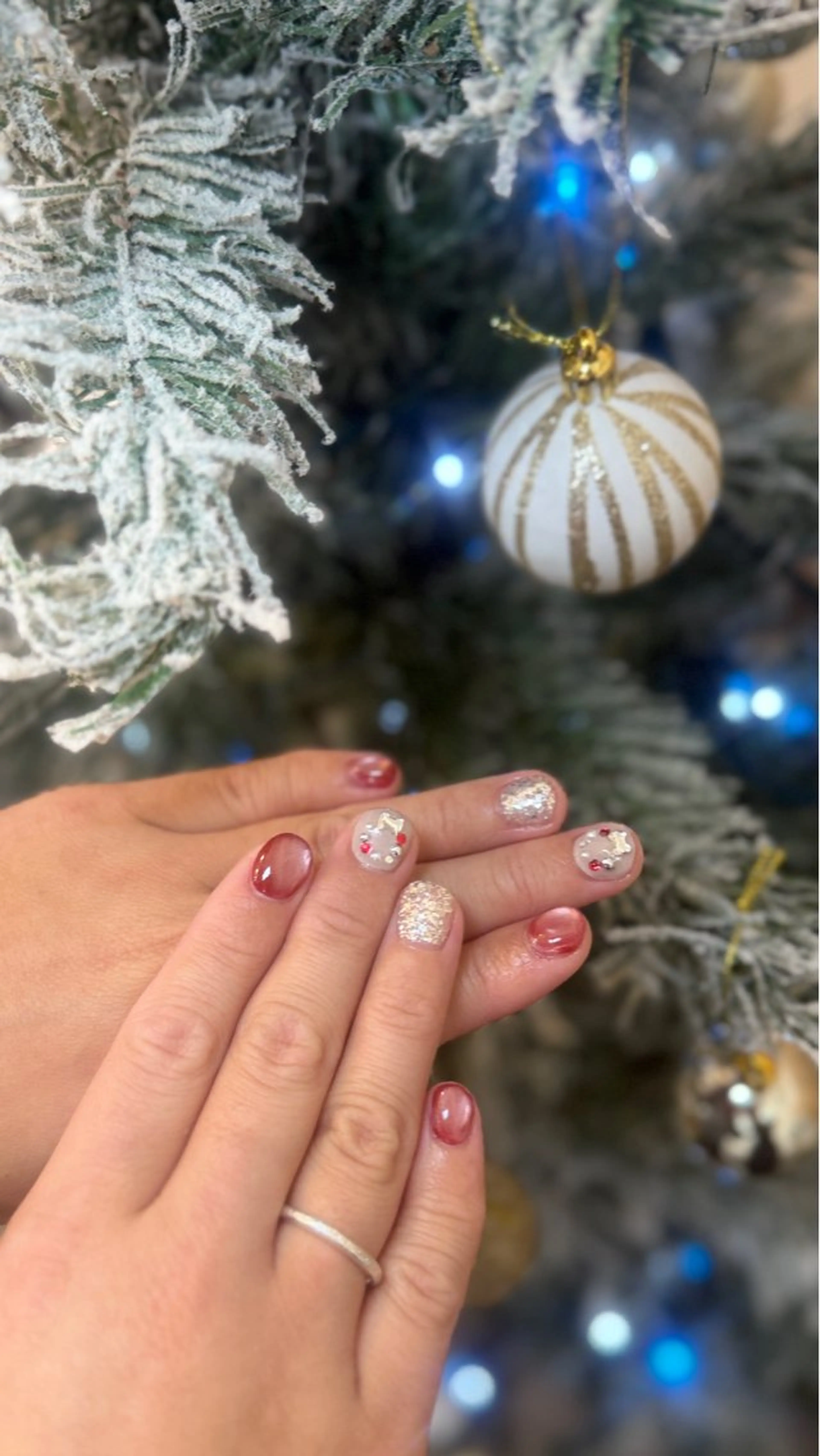 ネイル 冬ネイル クリスマス Leaf sanaのネイルデザイン