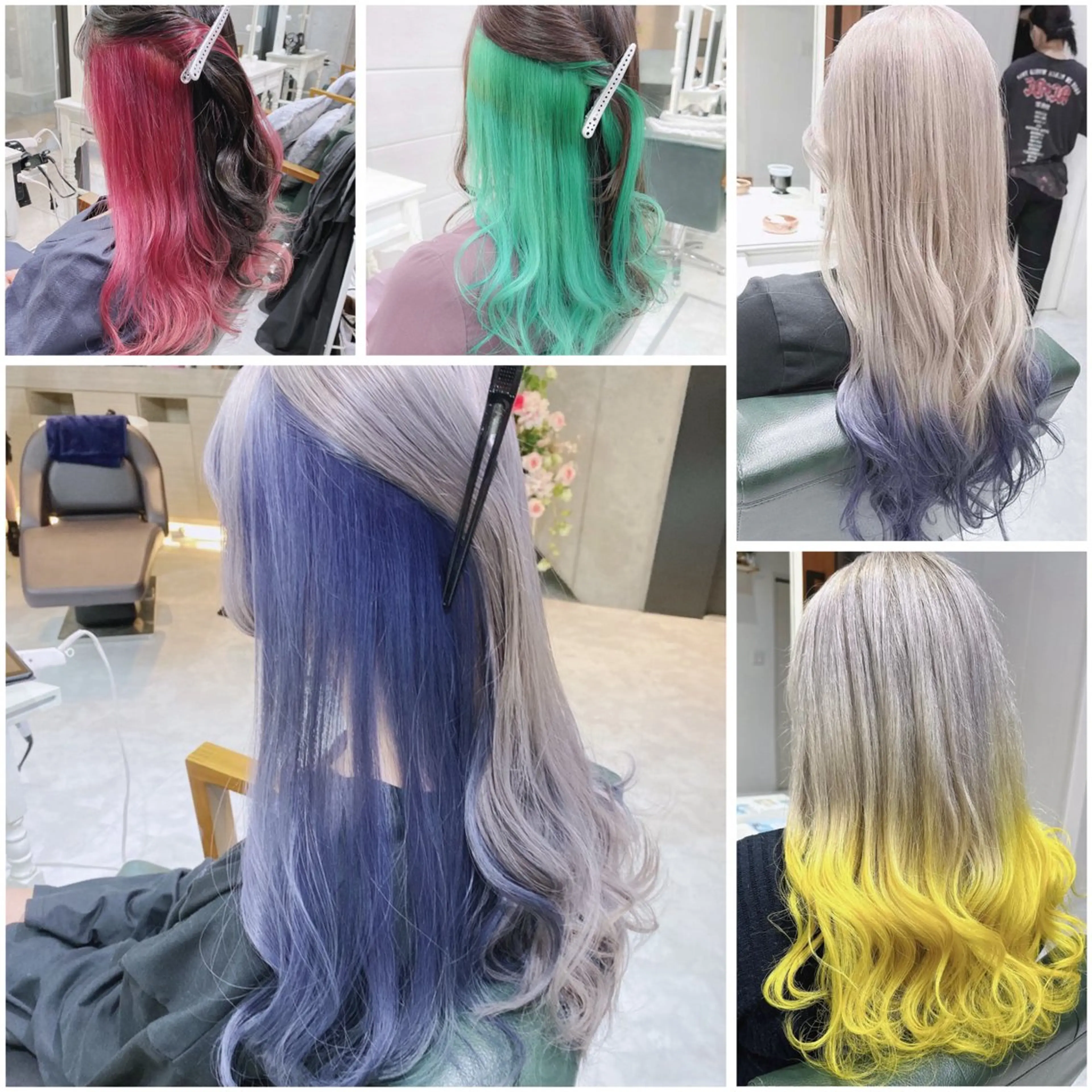 ロング カラー ブリーチ ブルーカラー デザインカラー グラデーションカラー グレージュ DAYS Men’sのヘアスタイル