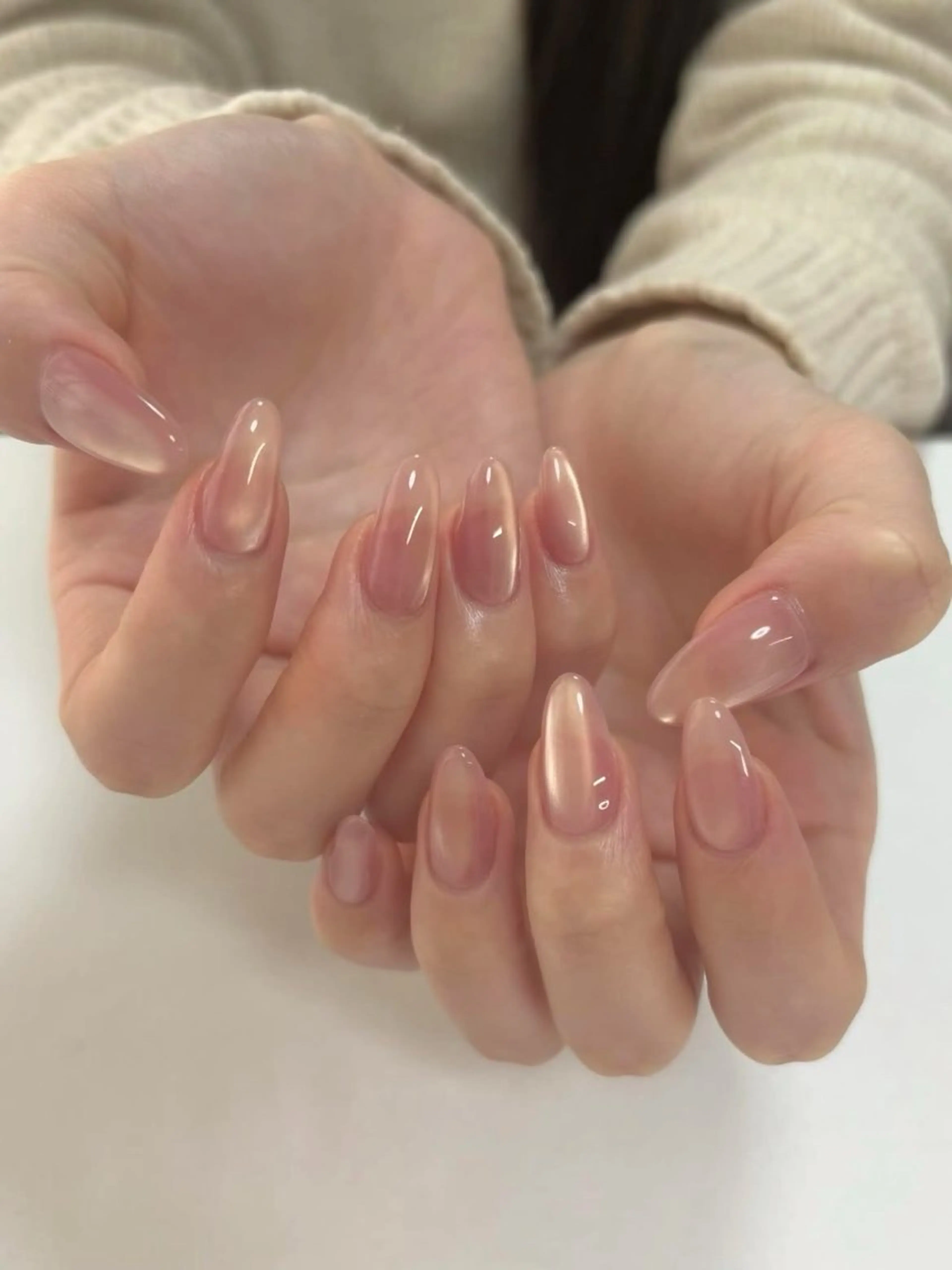 ネイル 韓国ネイル 持ち込み ニュアンスネイル ネイルチップ ハンドネイル ANA.CHUO 本川越店舗のネイルデザイン