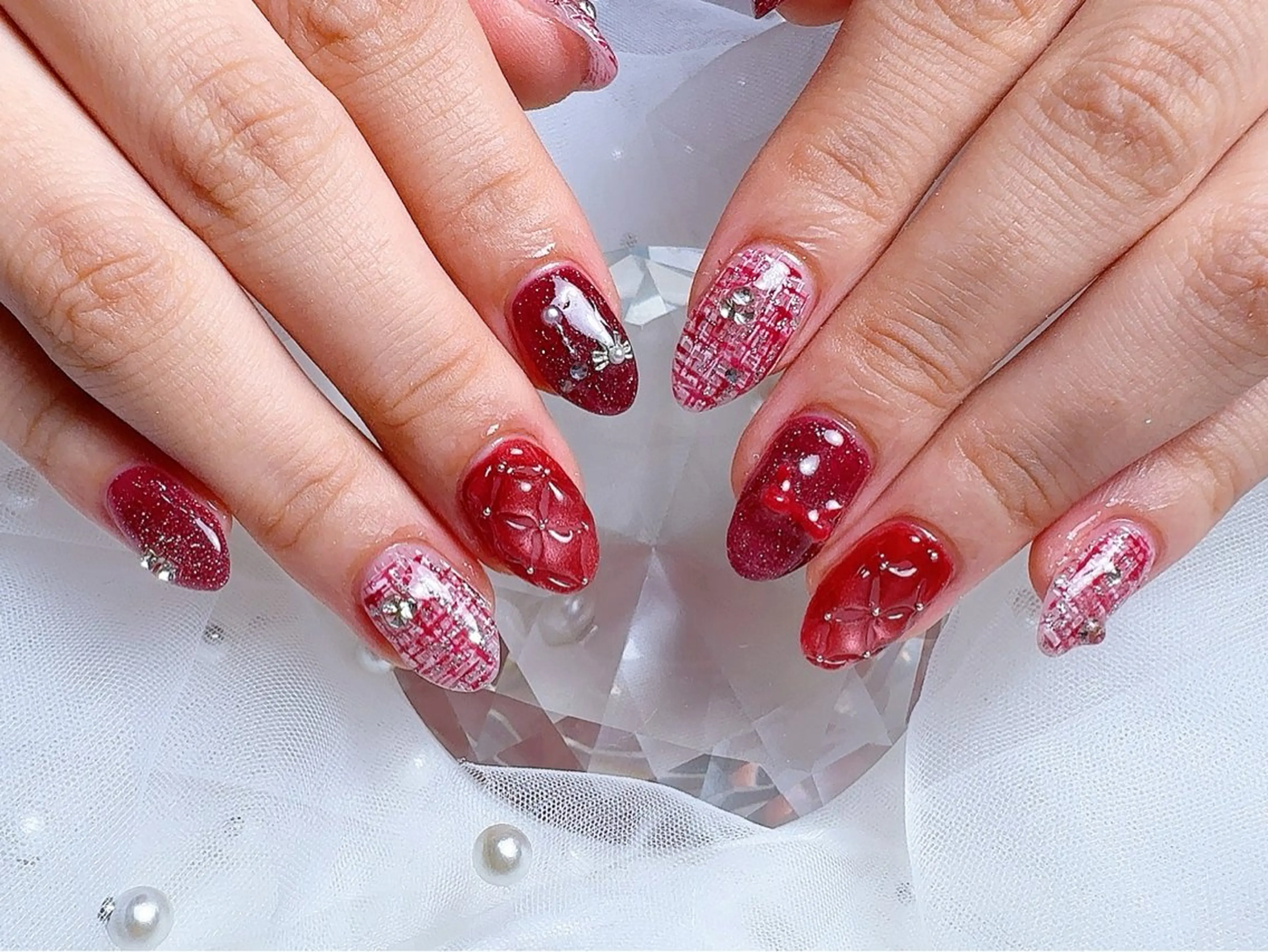 ネイル アートネイル フラッシュネイル フットネイル グラデーション ラメ(グリッター) BABY  BREATH所属・y natsumiのネイルデザイン