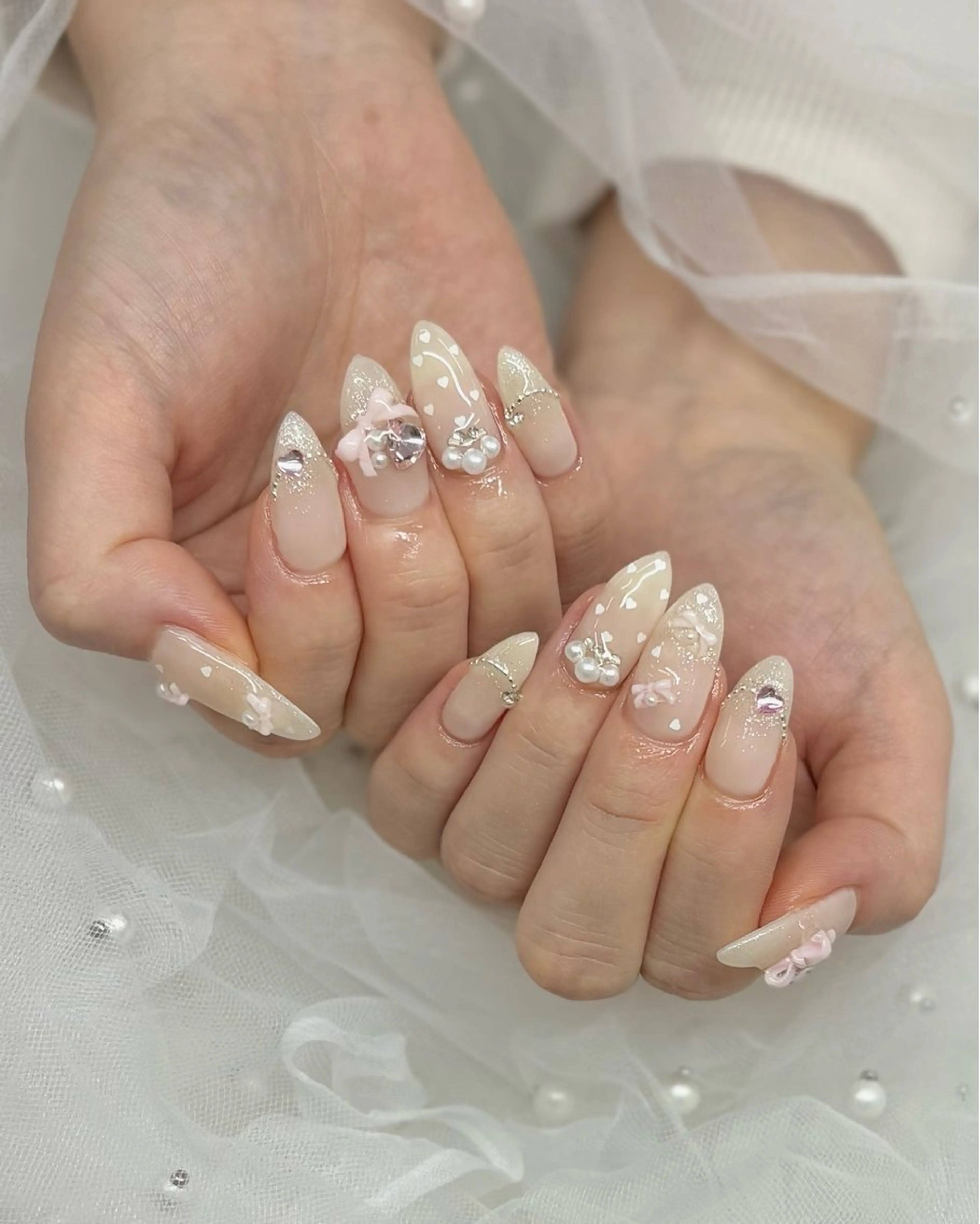 ネイル 持ち込み ホワイト 完全プライベート サロンYUZUHAのネイルデザイン