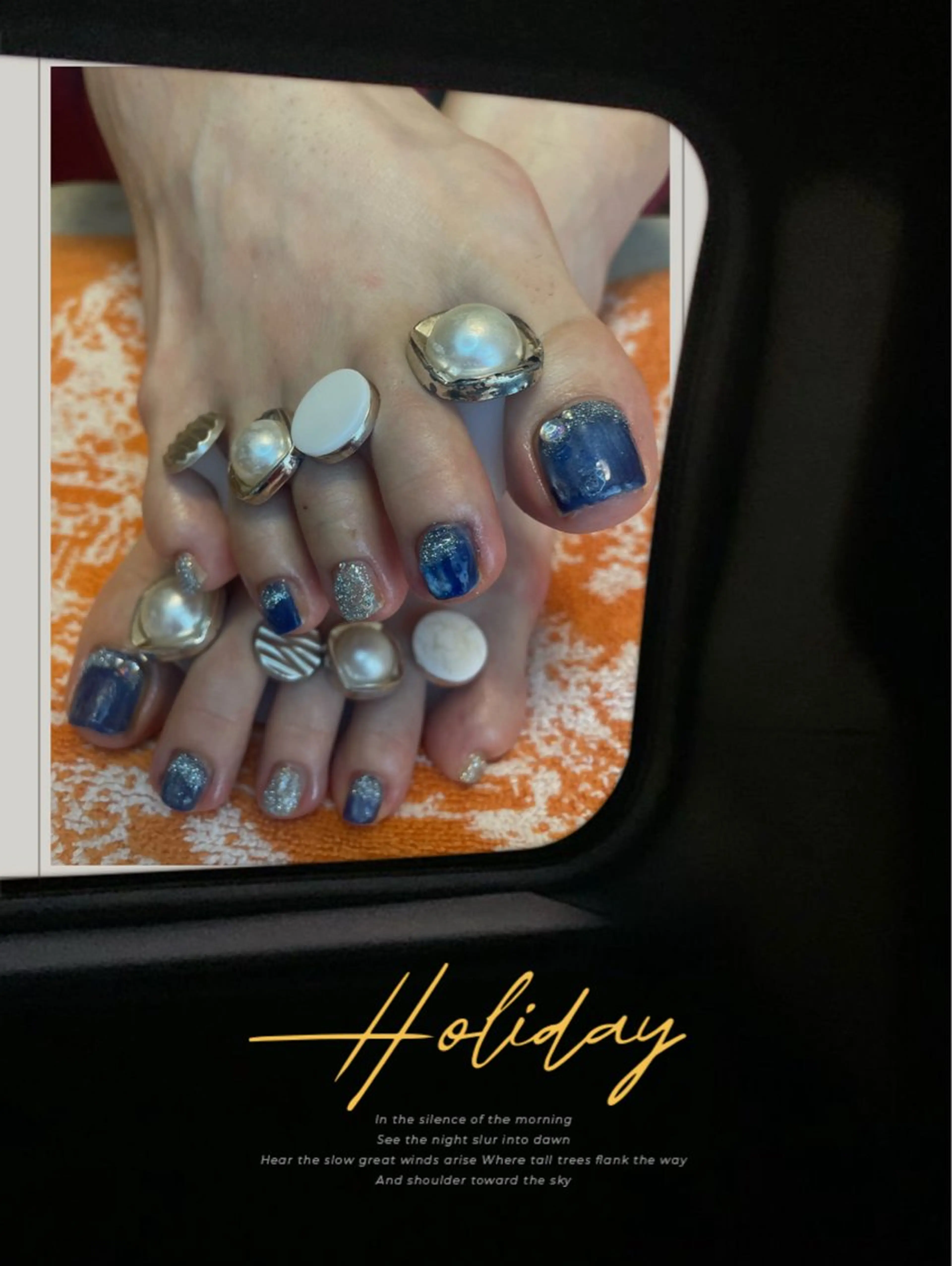 ネイル フラッシュネイル フットネイル ジェルネイル マグネットネイル シルバー NAIL★M 真紀のネイルデザイン