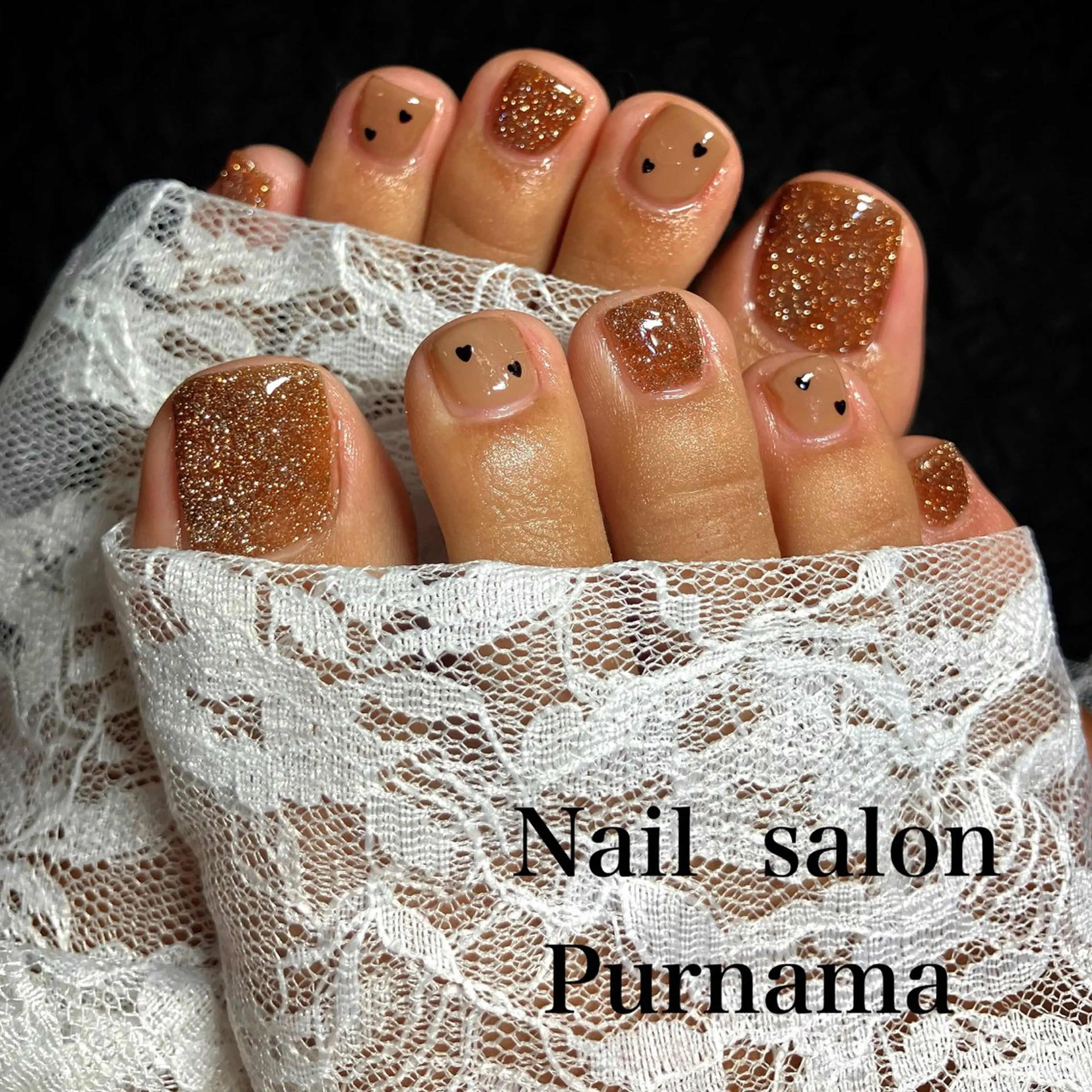 ネイル フットネイル Purnama(ﾌﾟﾙﾅﾓ)所属・Purnama あきのネイルデザイン