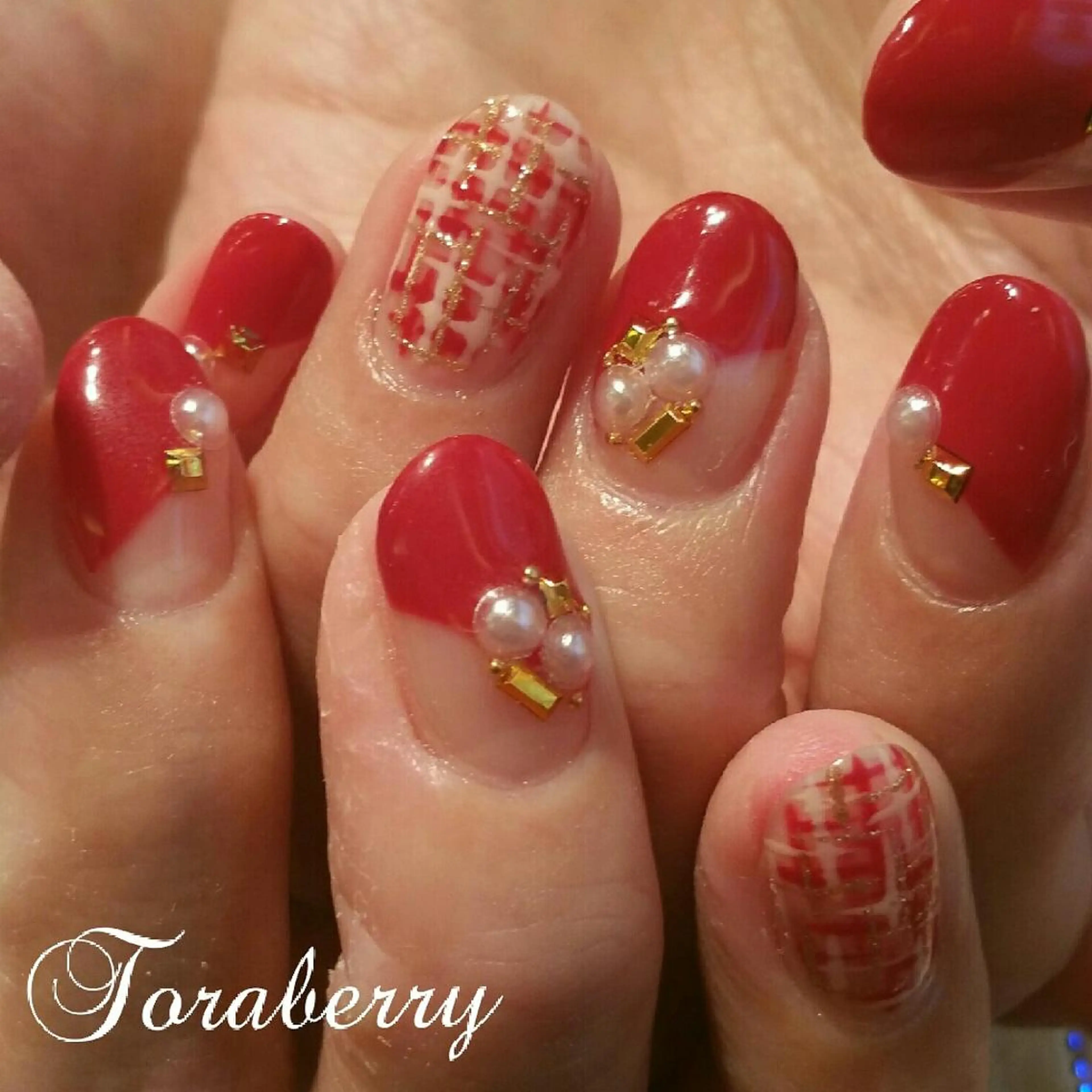 ネイル ツイードネイル ネイリスト なつみのネイルデザイン