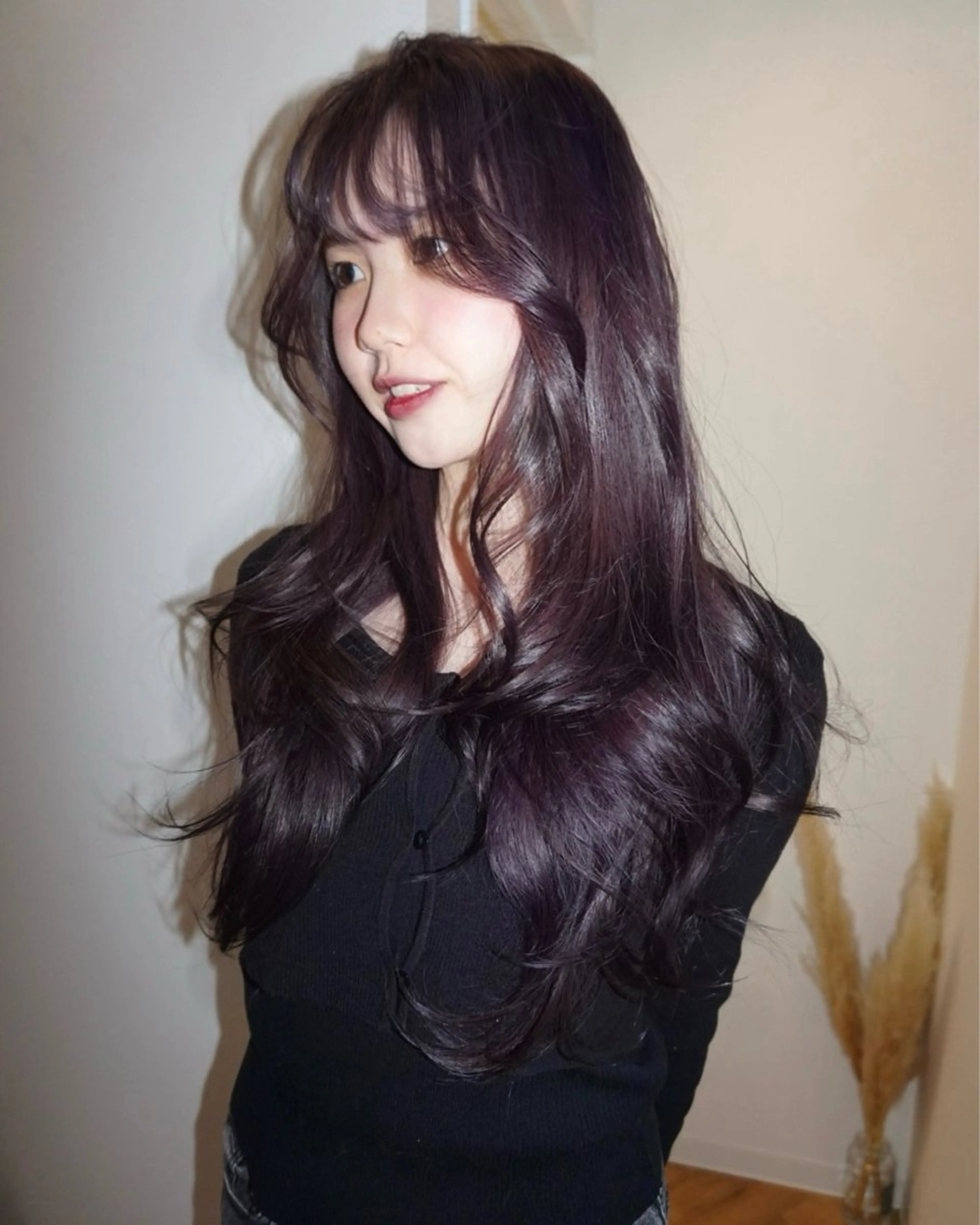 ロング カラー ブリーチ ラベンダーカラー パープルカラー カット ヘアカラー トリートメント DEAN栄店所属・湾系韓系レイヤー DEAN石川理子のヘアスタイル