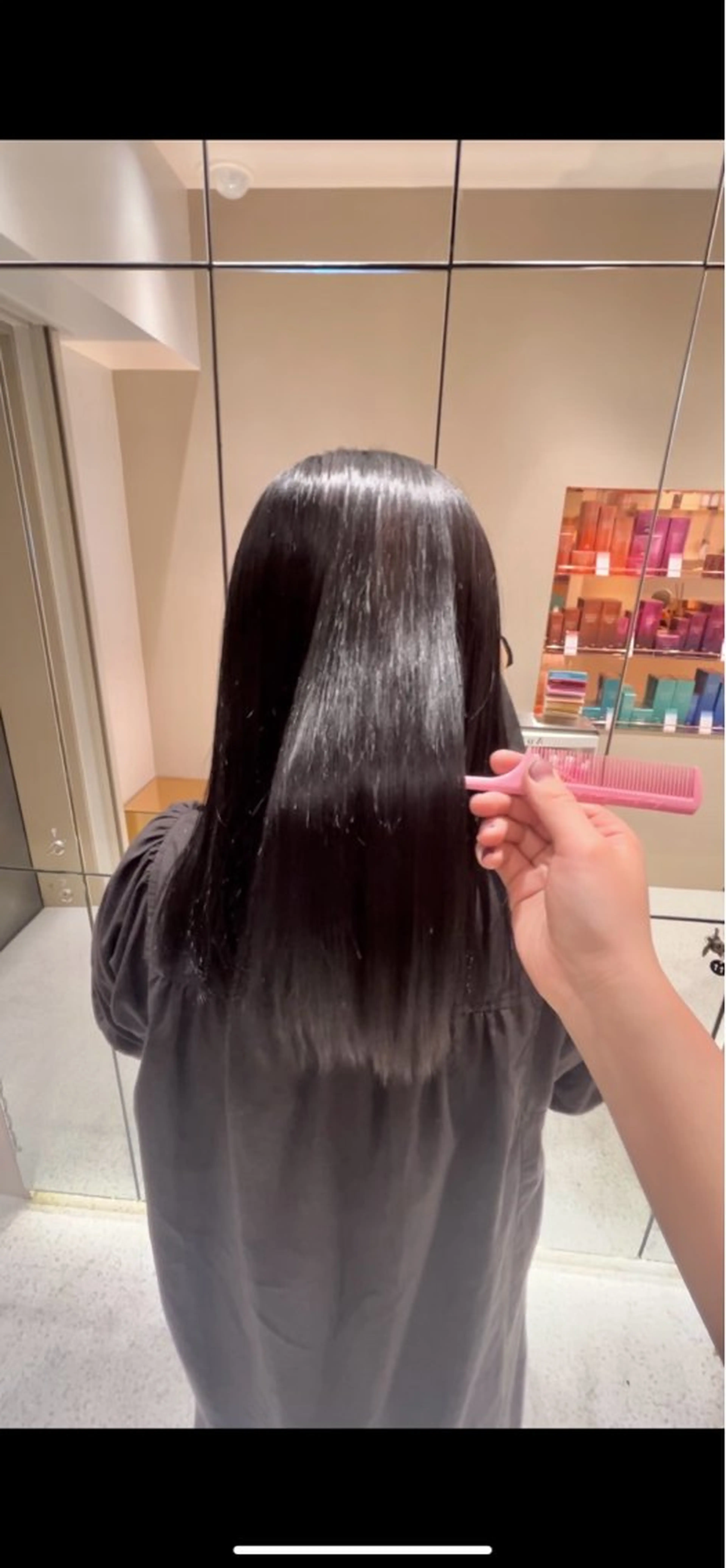 カラー 黒髪 暖色カラ-ෆ˚顔周り 🎀ོ白岩亜実🎀ོのヘアスタイル