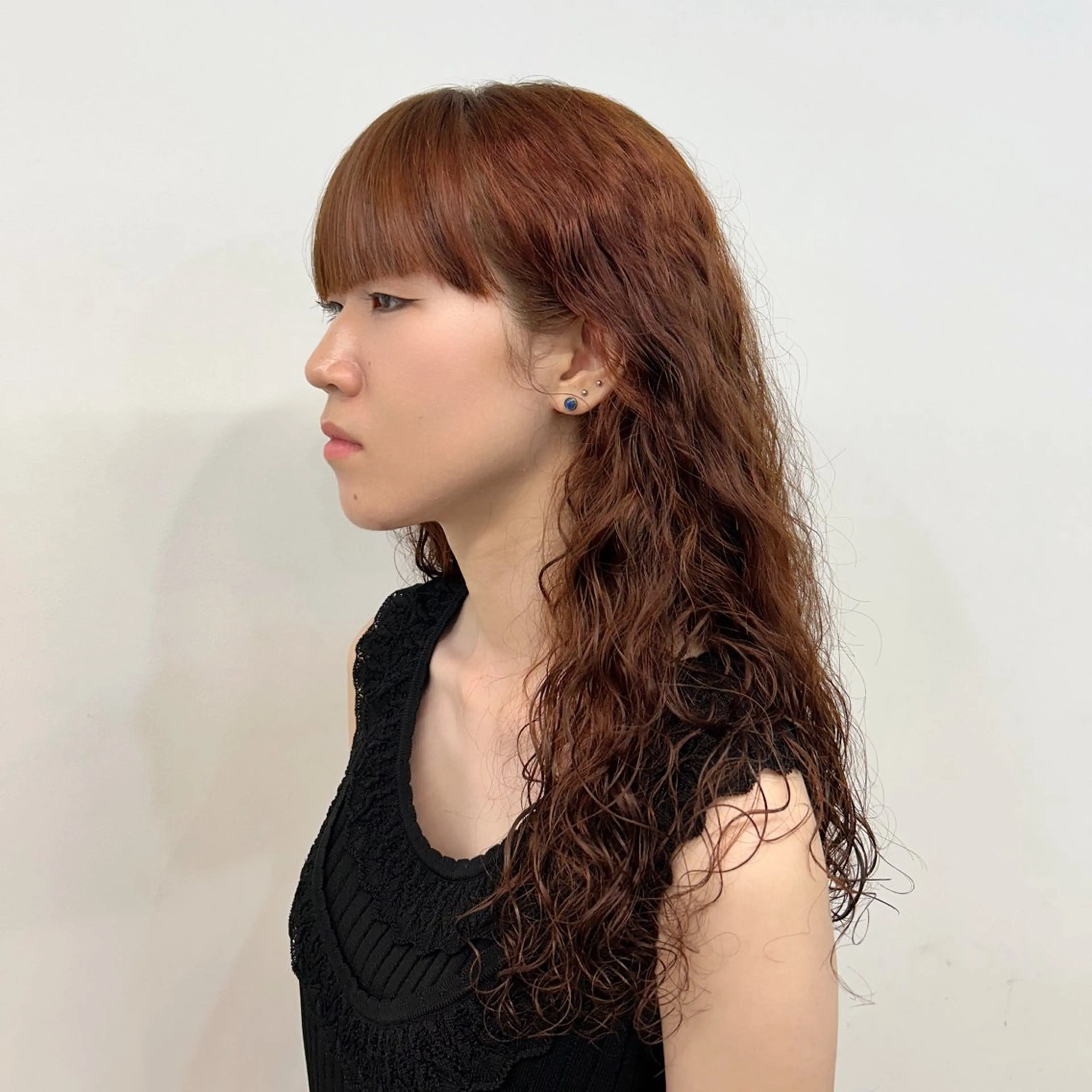 ロング カラー ブラウンカラー オレンジ オレンジブラウン Morimoto Laryaのヘアスタイル