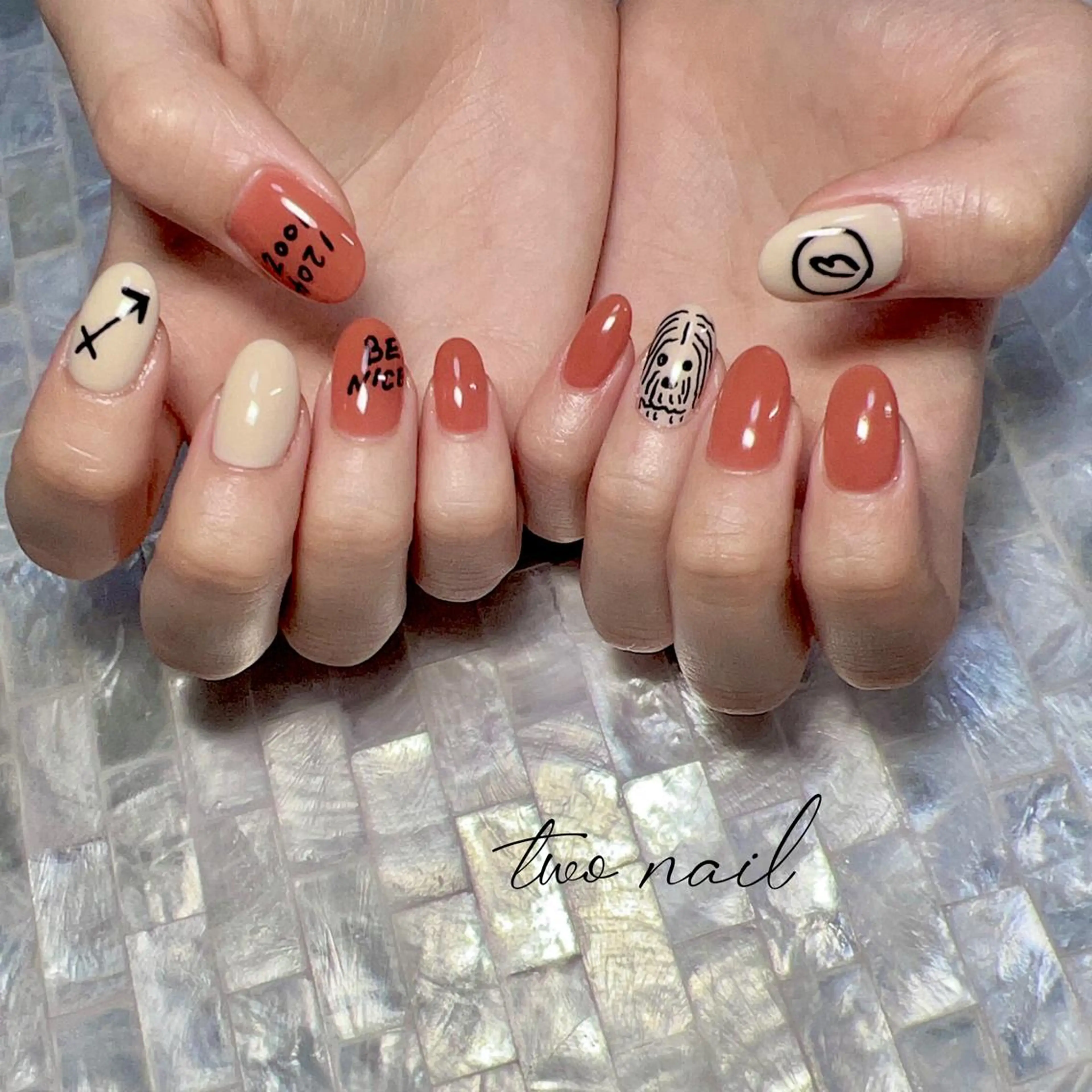 ネイル アートネイル フットネイル ハート ニュアンスネイル オフィスネイル ハンドネイル two nailのネイルデザイン