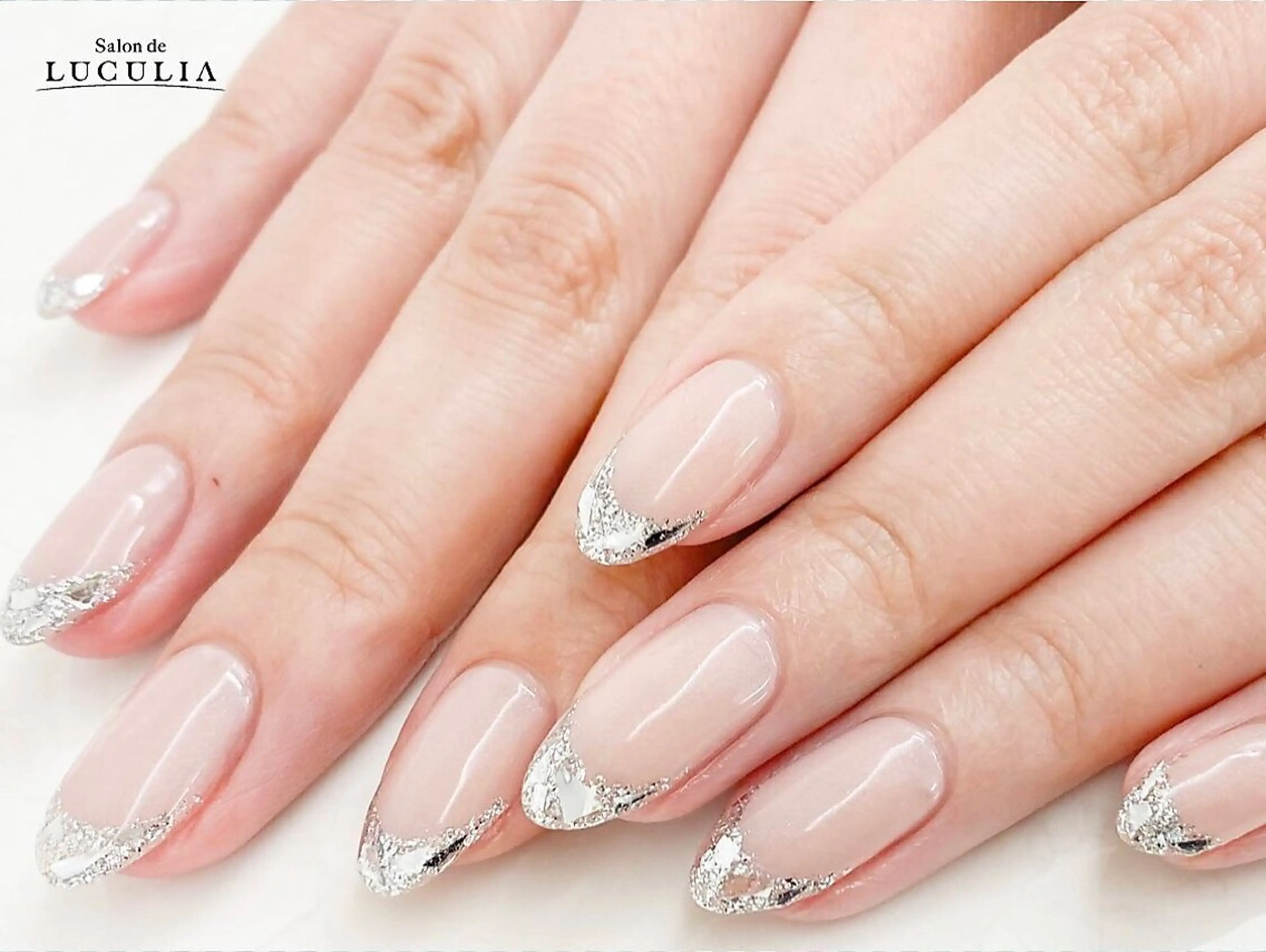 ネイル フレンチネイル ガラスフレンチ salon de   LUCULIA所属・LUCULIA 渡邉のネイルデザイン