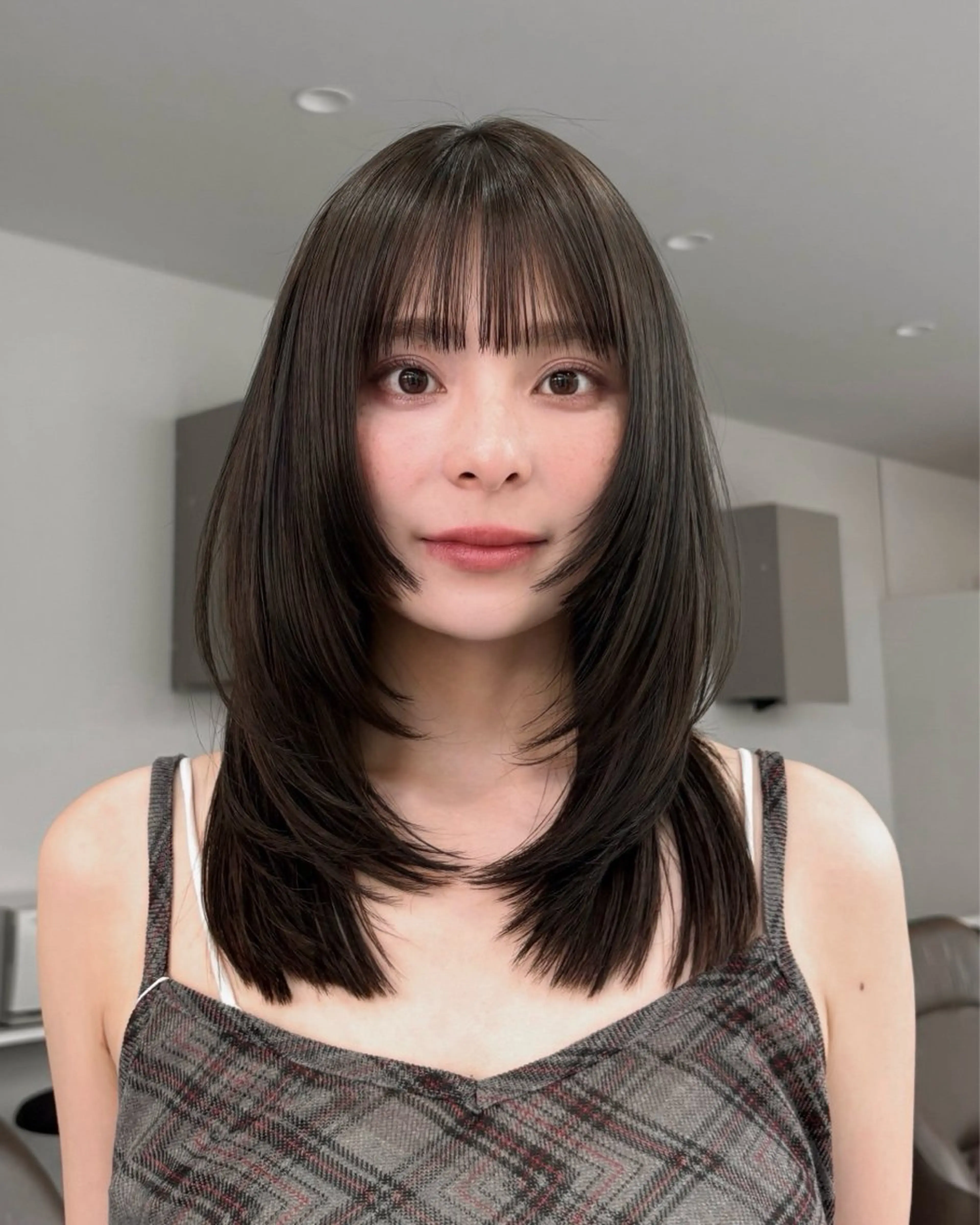 ミディアム カラー カット ヘアカラー manami/ レイヤー/小顔カットのヘアスタイル