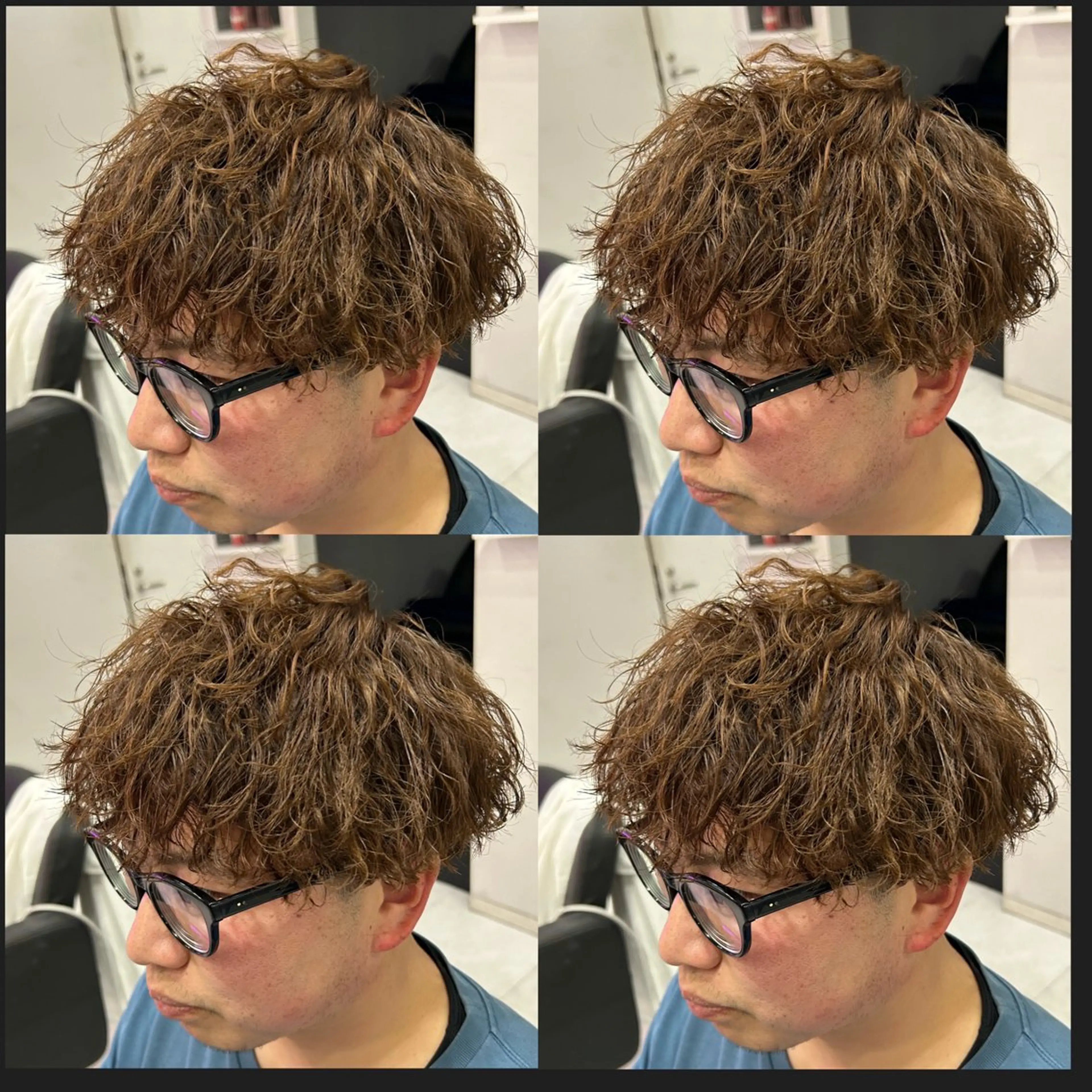 ショート カラー パーマ ヘアアレンジ メンズ 🔥メンズパーマ特 化🔥渡辺一翔🔥のヘアスタイル