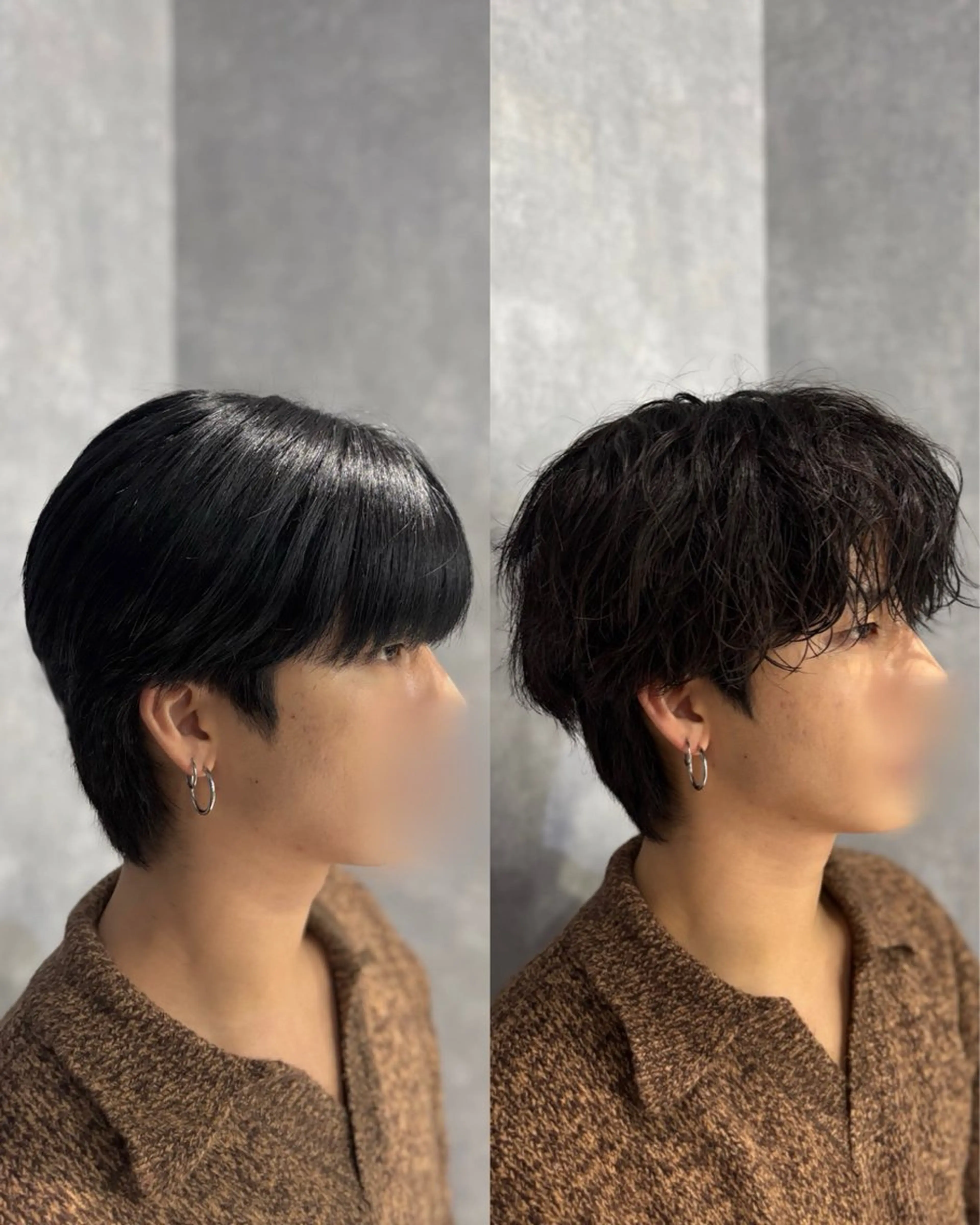 ショート パーマ メンズ 韓国メンズヘア/ ダウンパーマ/歩夢のヘアスタイル