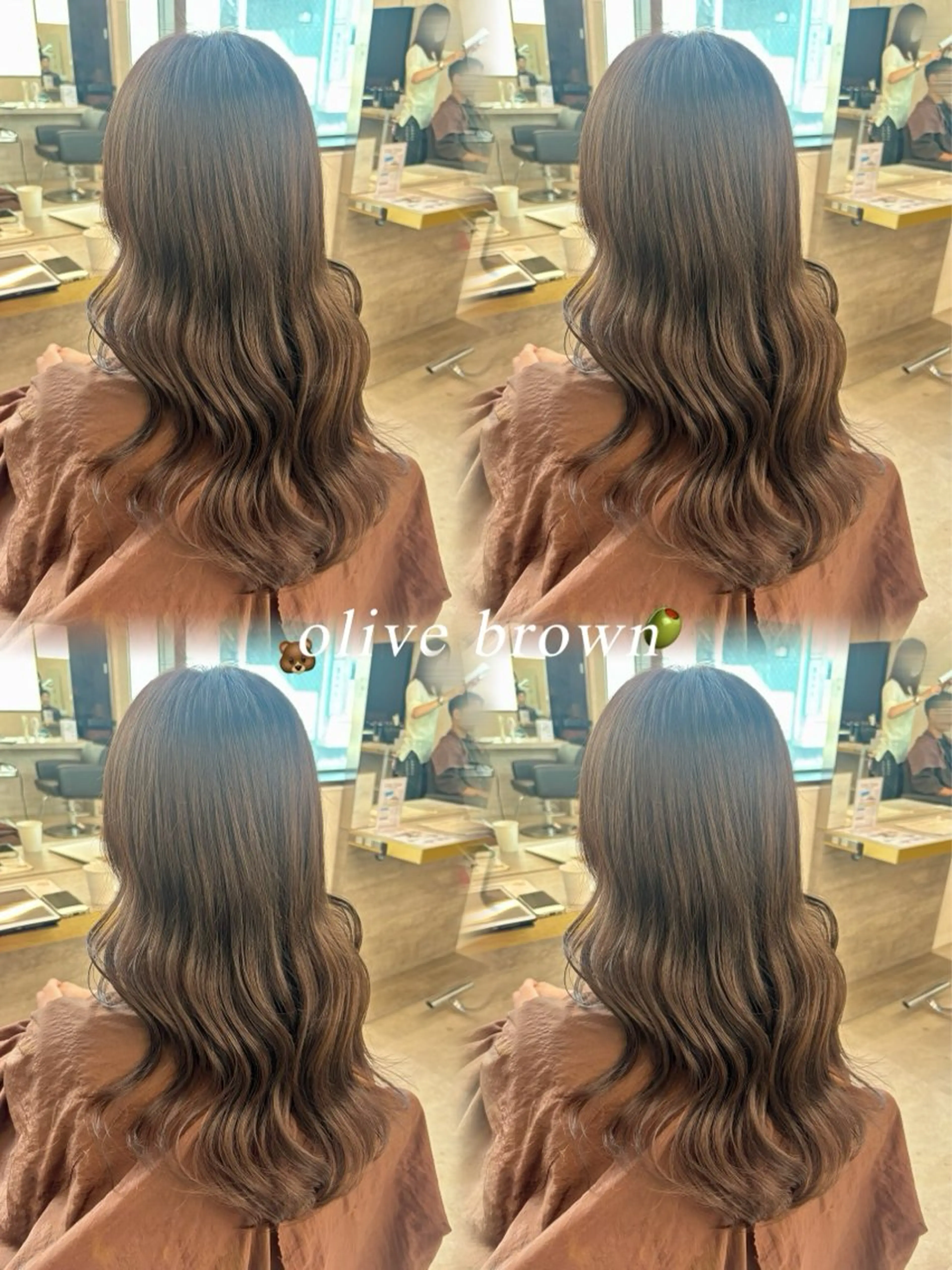 セミロング カラー 暖色/髪質改善/ ツヤ髪🎀本田愛来のヘアスタイル