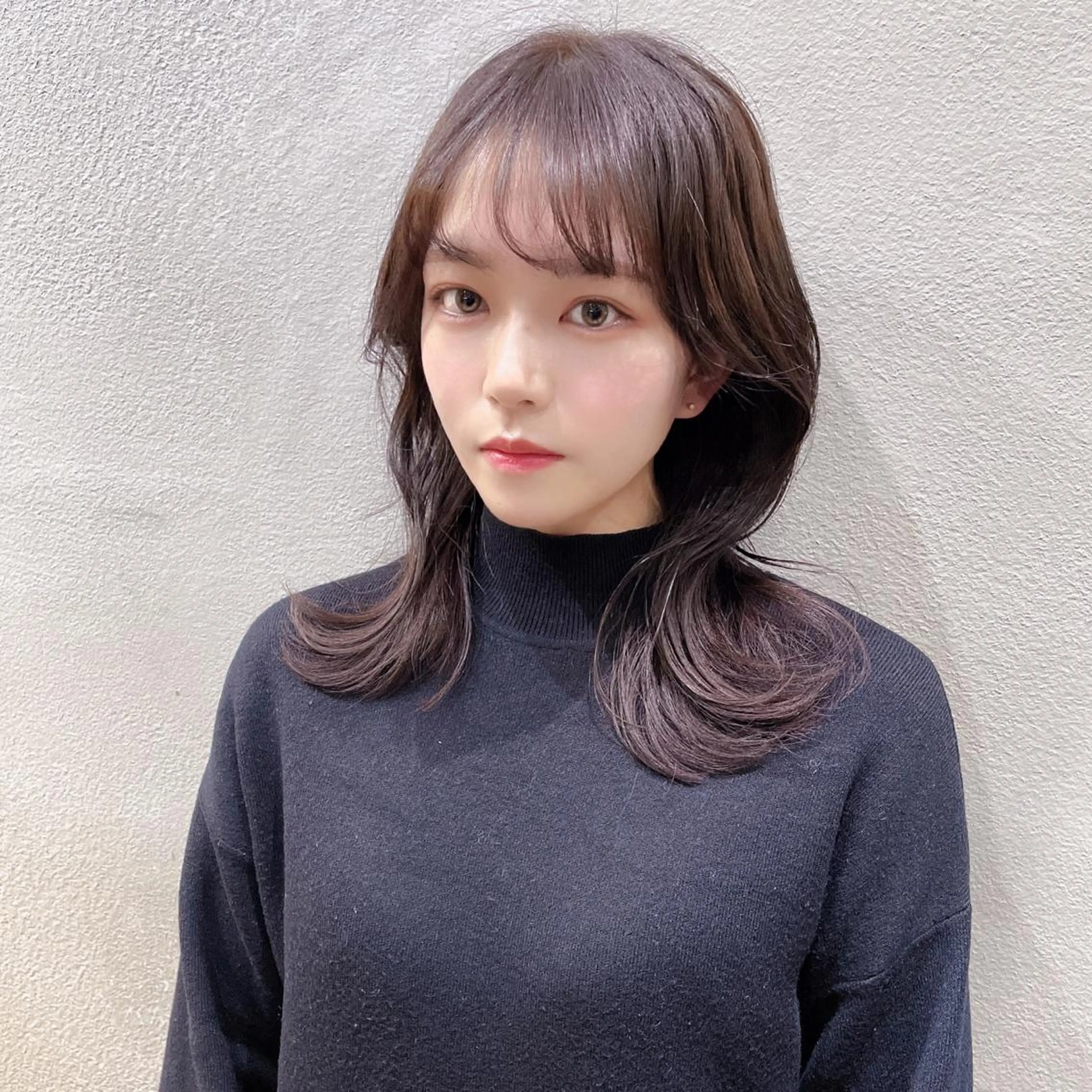 ミディアム カラー ブラウンカラー チョコレートブラウン くびれヘア カット ヘアカラー トリートメント ブリーチなしカラー ×韓国ヘア♡ヒデさんのヘアスタイル