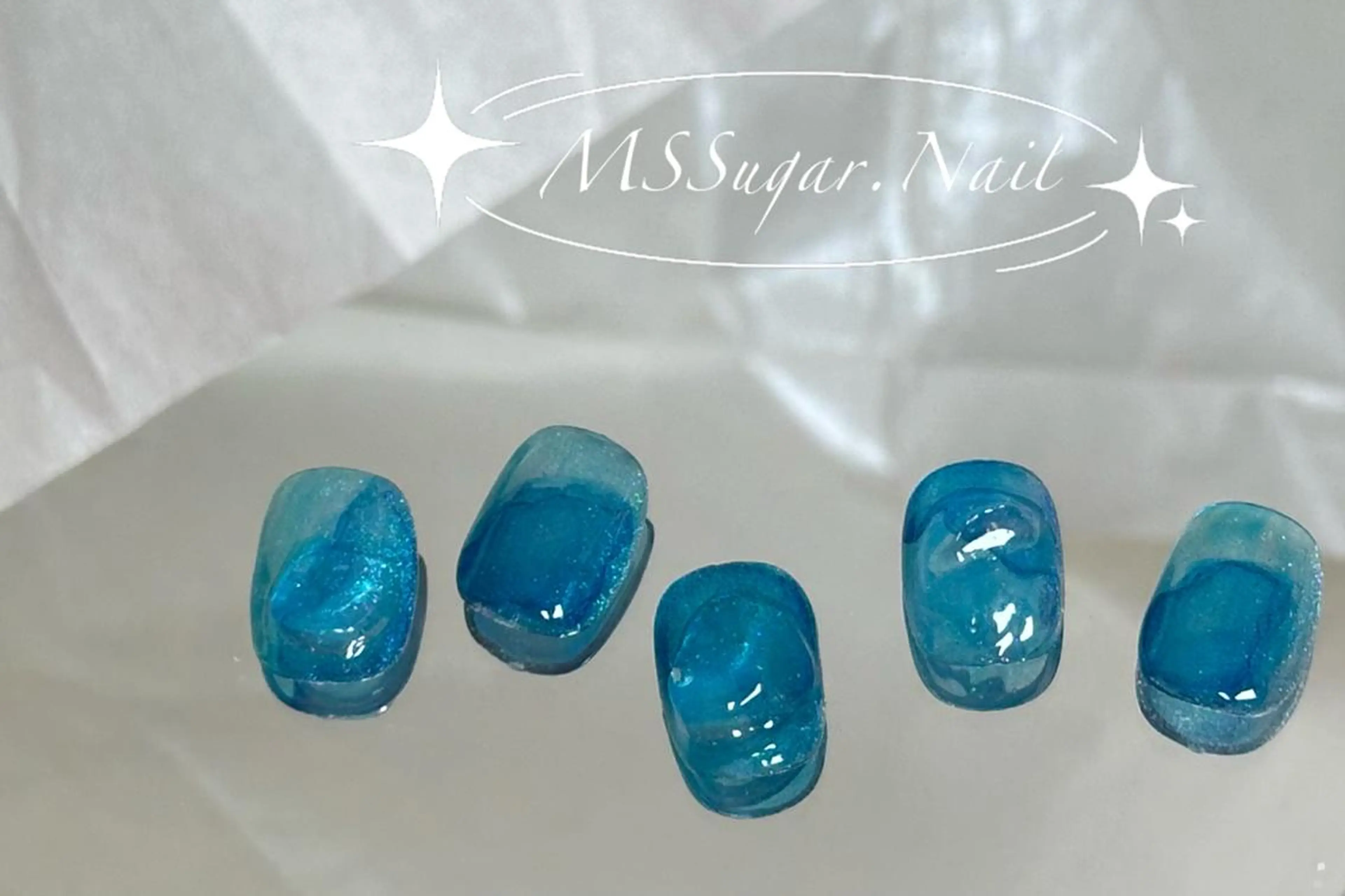 ネイル ロングネイル マグネットネイル スカルプネイル ネイルチップ ワンホンネイル MSSugar Nailのネイルデザイン