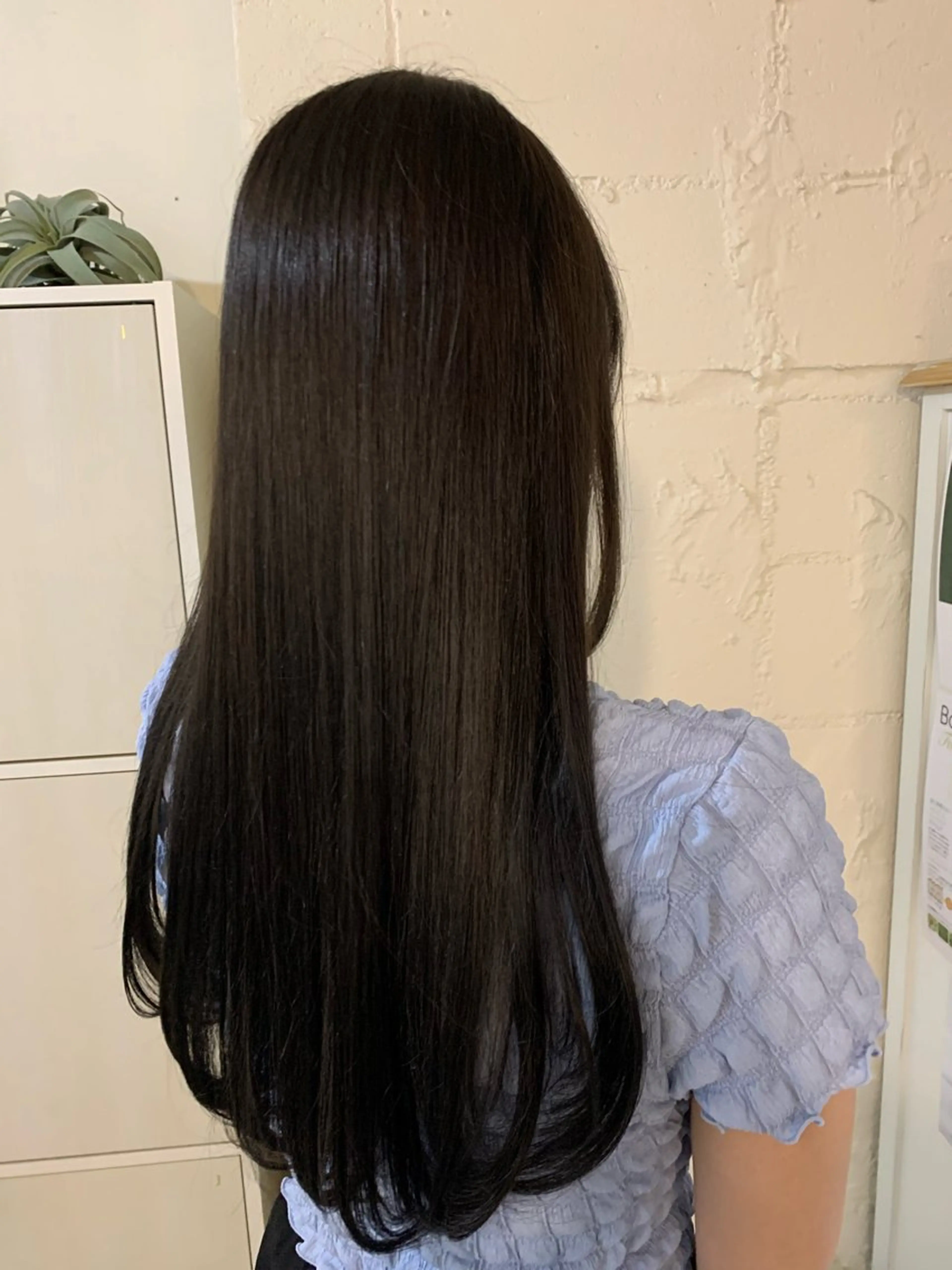 ロング 縮毛矯正 福永 ちひろのヘアスタイル