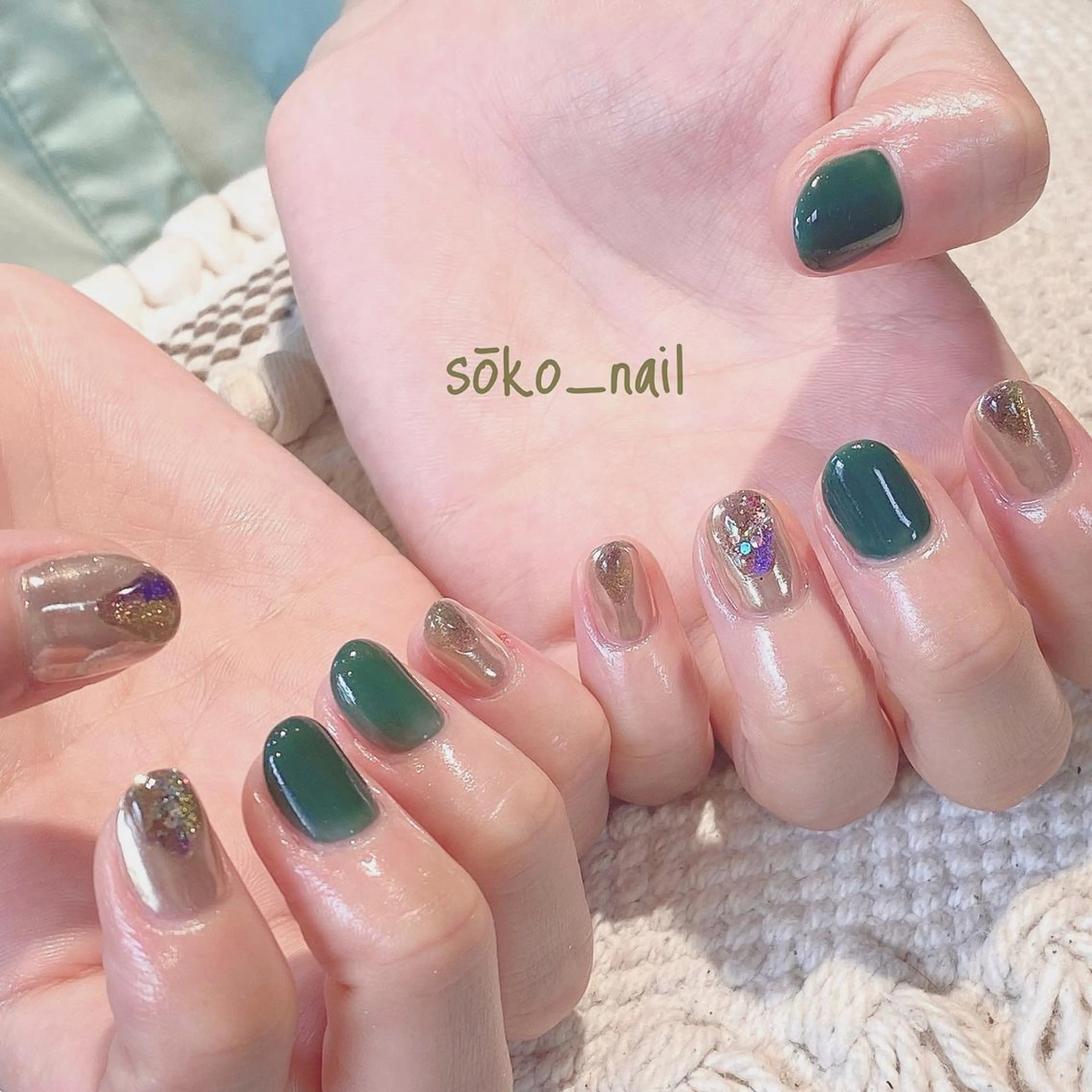 🛼5本アートネイル  デザイン自由❣️オフ🈚️の写真