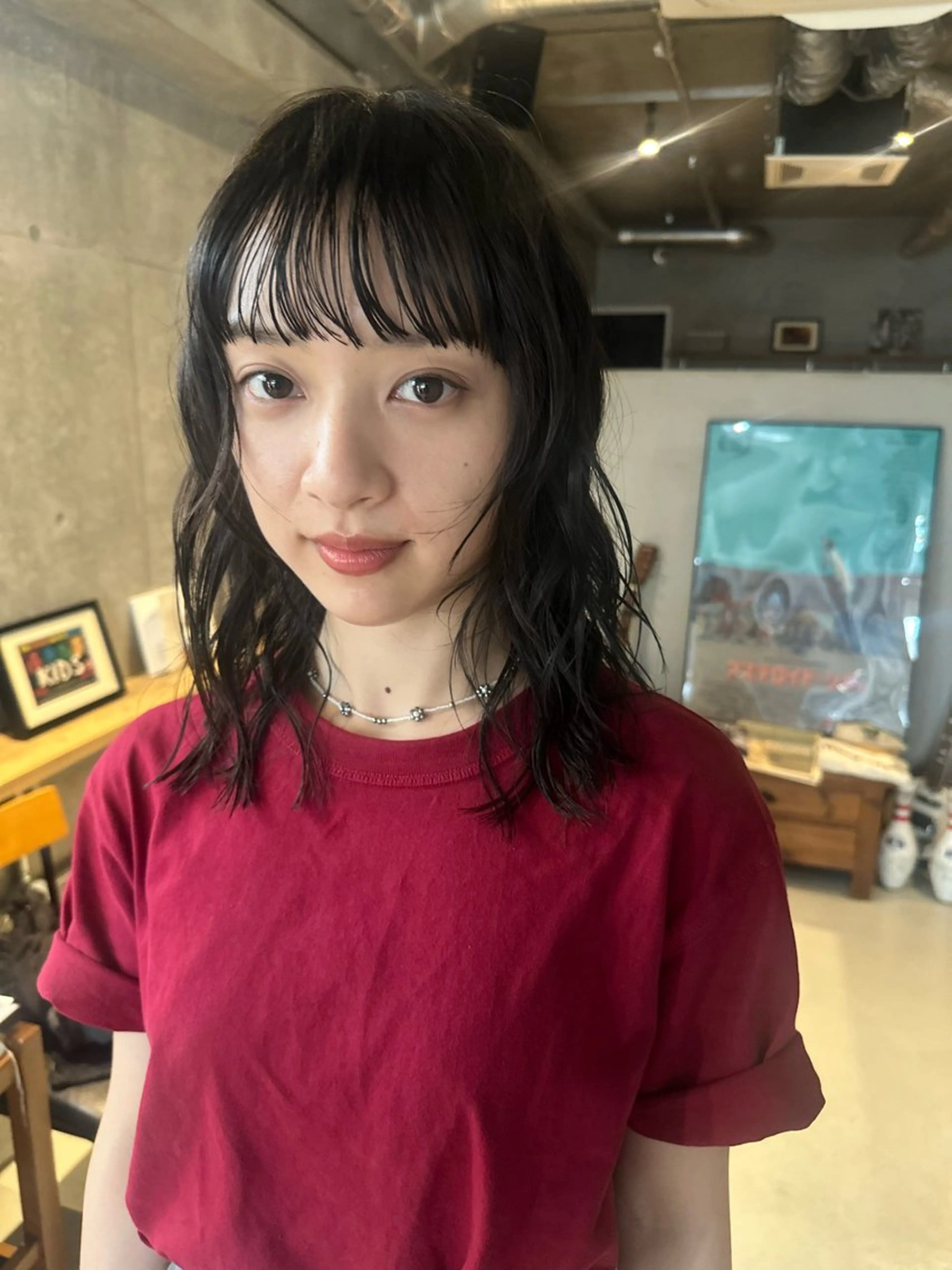 ミディアム カラー カット ヘアカラー トリートメント 斎藤祐樹 /レイヤー/パーマのヘアスタイル