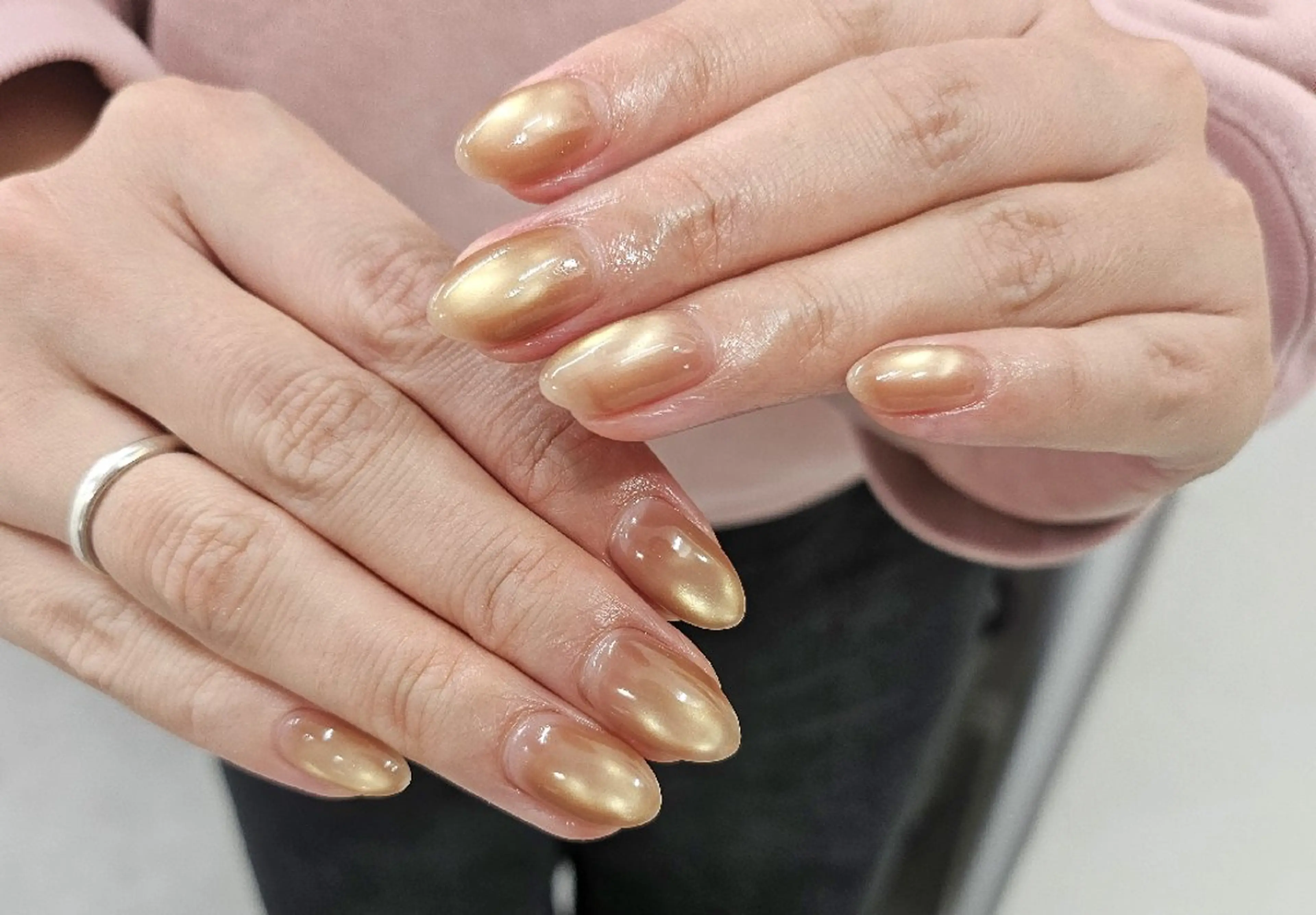 ネイル ジェルネイル マグネットネイル オフィスネイル ワンカラーネイル パラジェル ハンドネイル puku nail 🌼kazu🌼のネイルデザイン