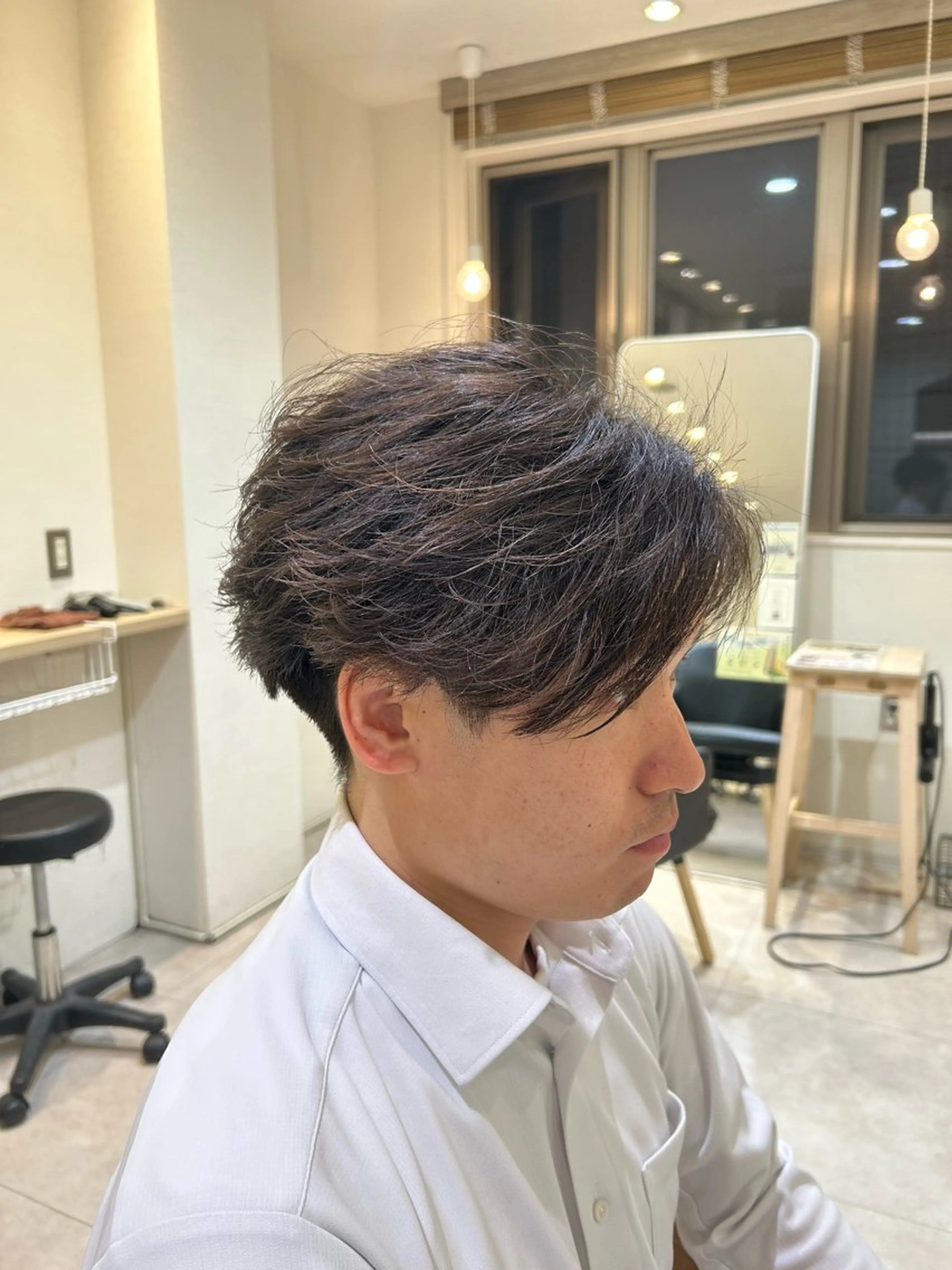 パーマ メンズ カット パーマ トリートメント ヘアセット いぶき/透明感カラー 🎨メンズパーマ🔥のヘアスタイル