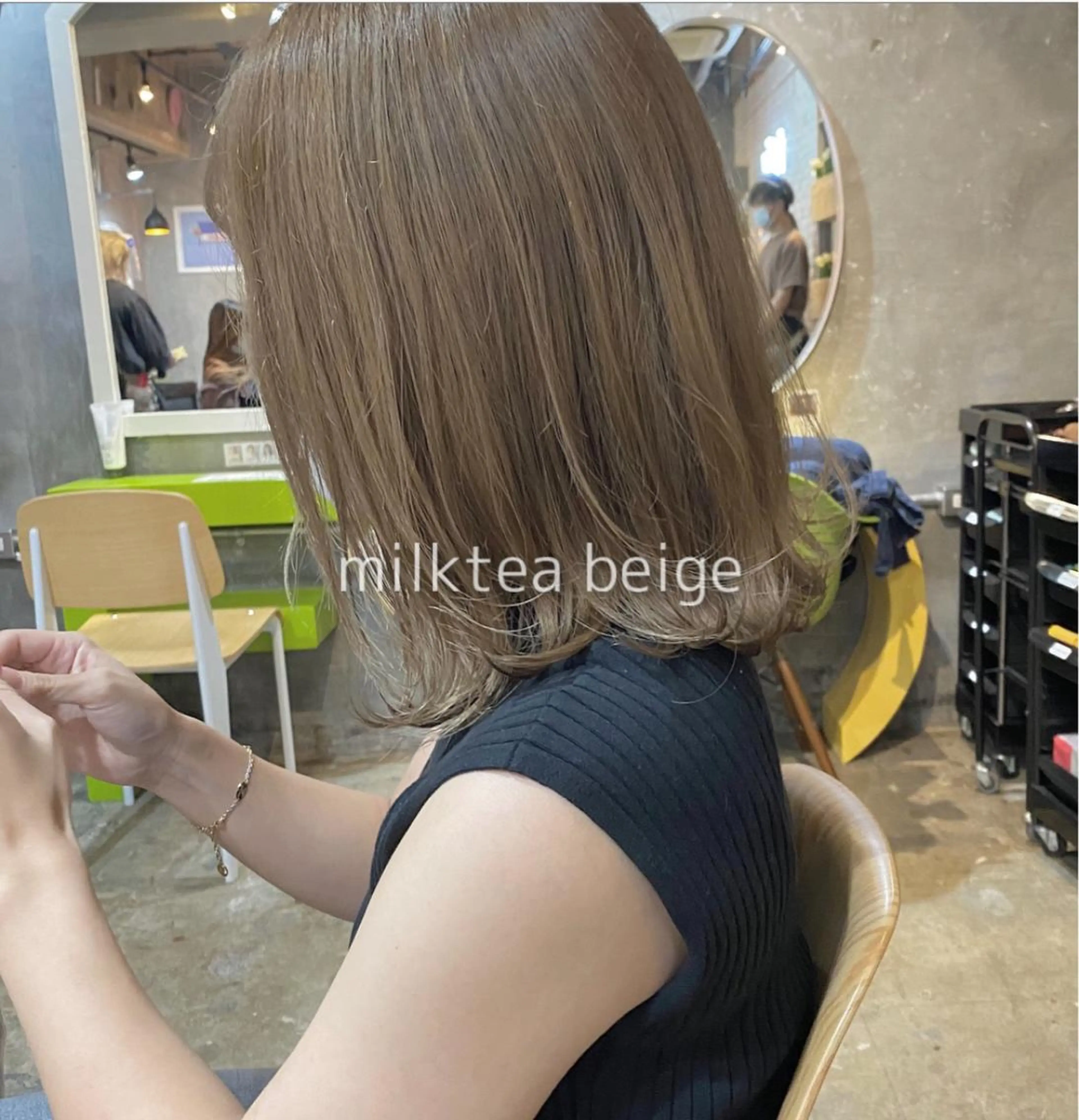 セミロング カラー CLUTCH天王寺 西藤遥河のヘアスタイル