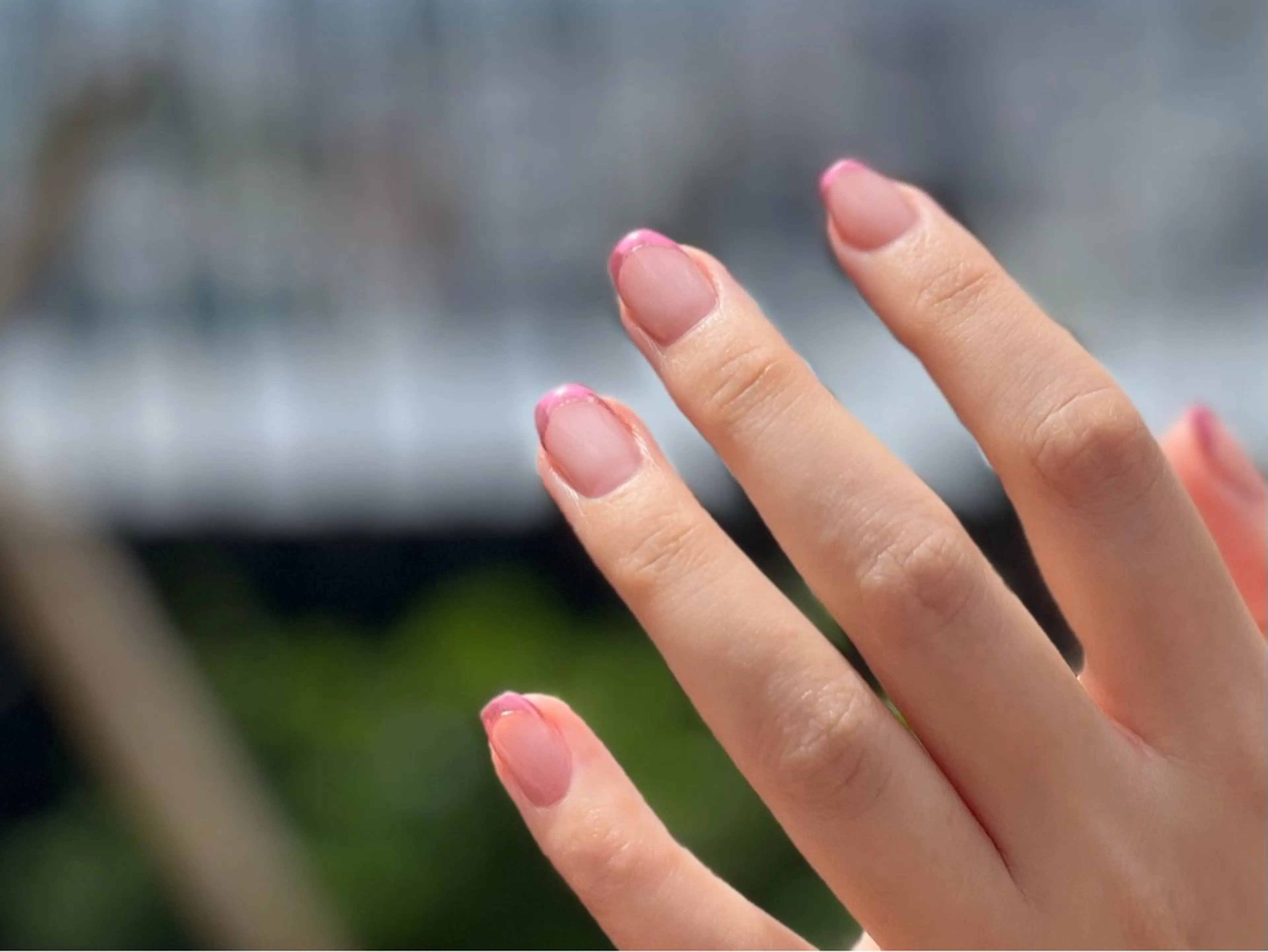 ネイル フレンチネイル ミラーネイル シルバー ハンドネイル U_Nail シンプル専門店のネイルデザイン