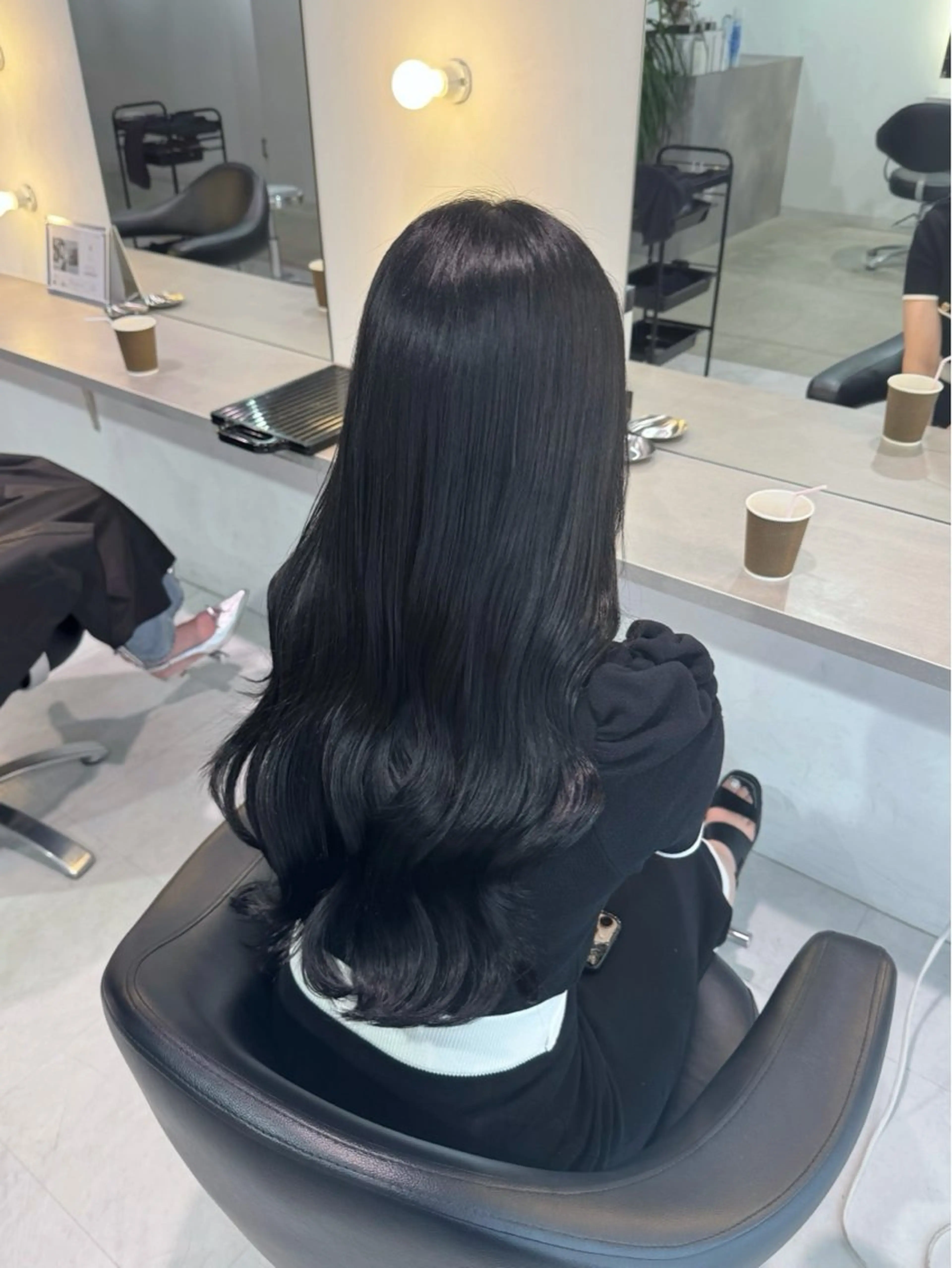 [ミニモ限定]カット+ケアカラー+ premium treatment (高浸透スチーム付)の写真