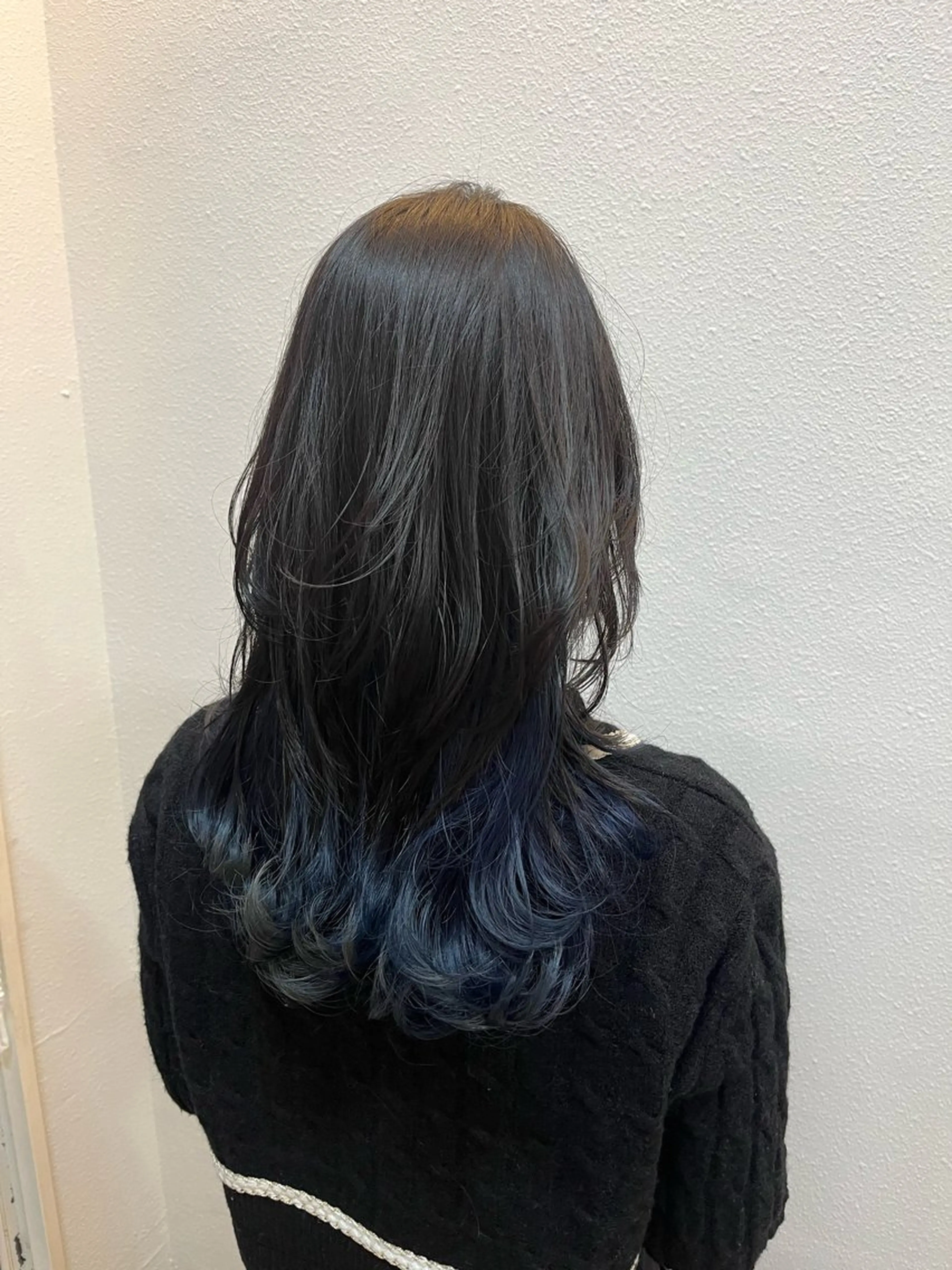 セミロング コテ巻きパーマ/韓国 パーマ/佐野のヘアスタイル