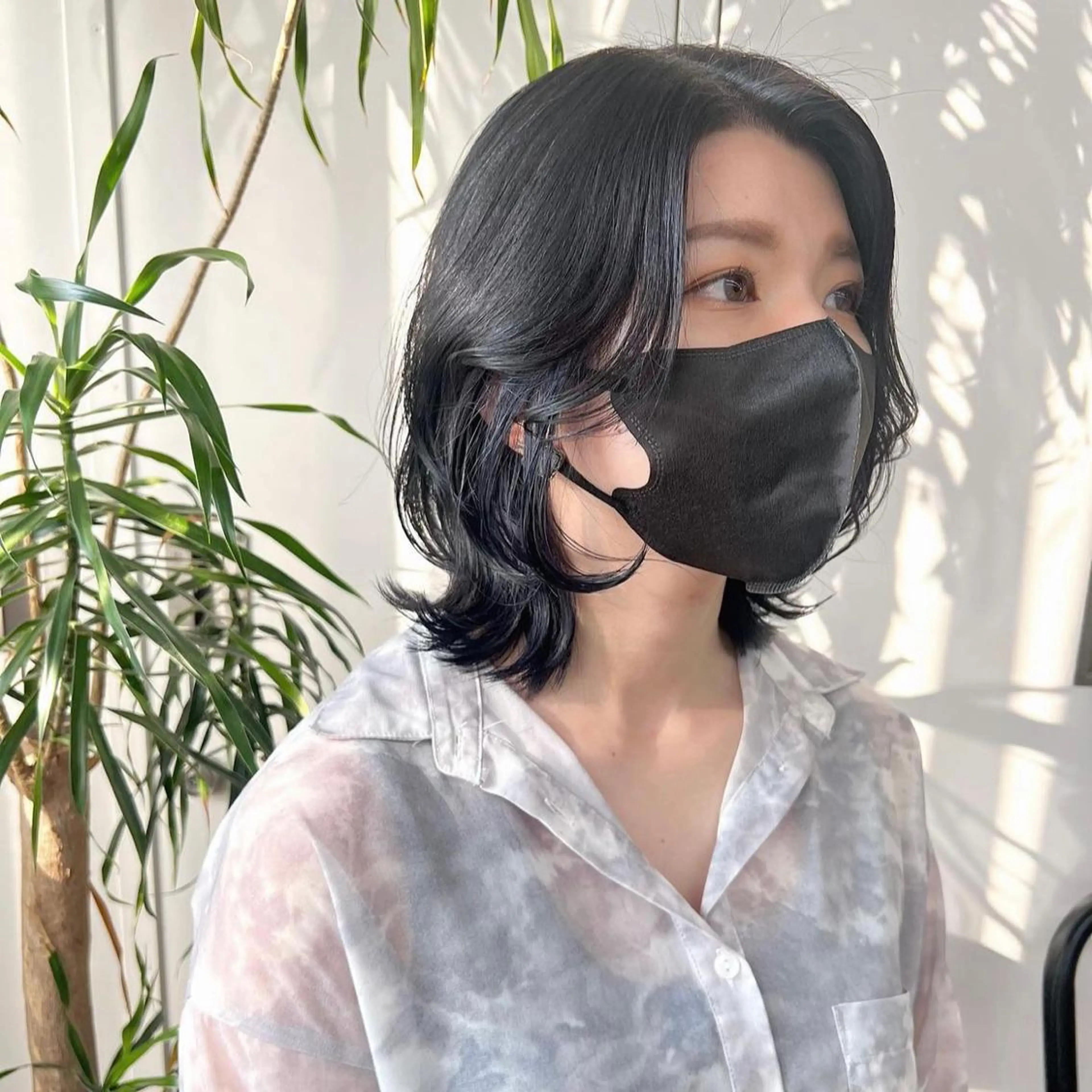 ミディアム カラー 顔まわりレイヤー レイヤーカット ウルフカット カット ヘアカラー 韓国ヘア /男女❄️ 細江 美紅のヘアスタイル